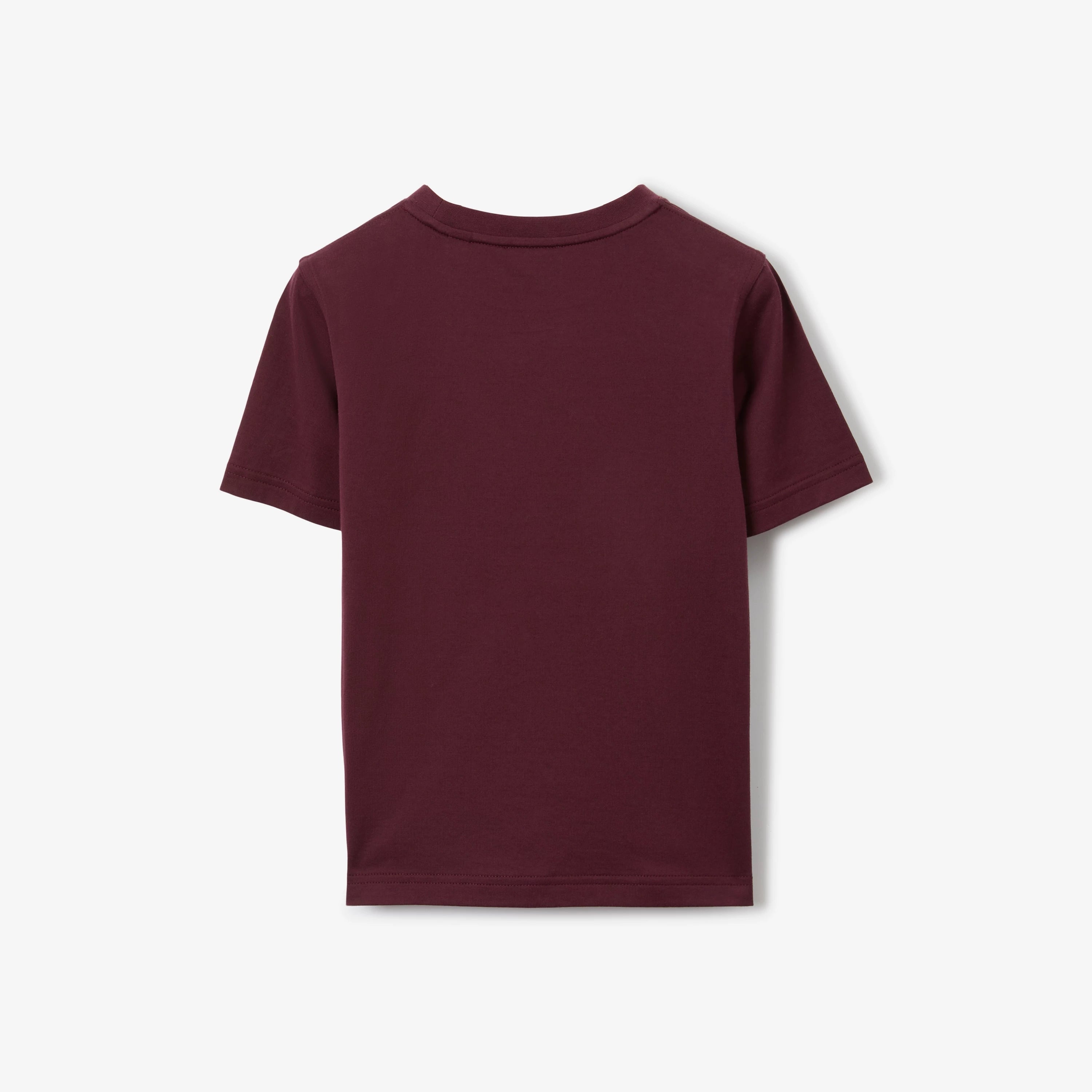 Boys & Girls Wine Red Logo Cotton T-Shirt