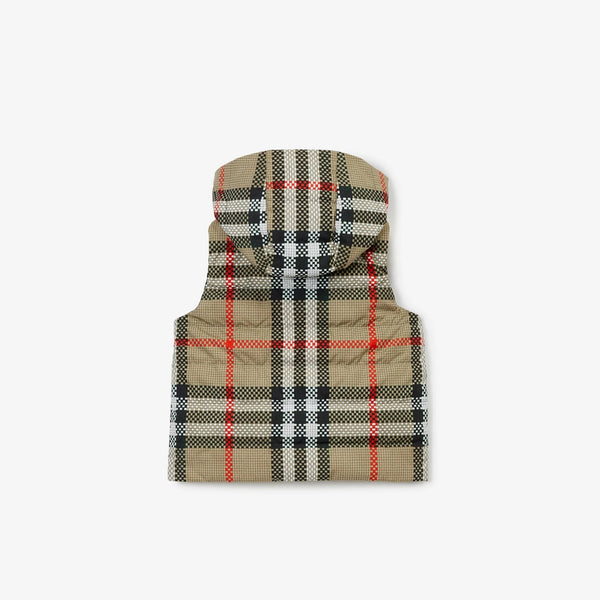 Boys & Girls Beige Reversible Padded Down Gilet