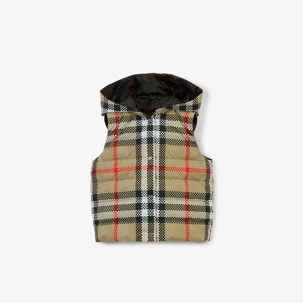 Boys & Girls Beige Reversible Padded Down Gilet