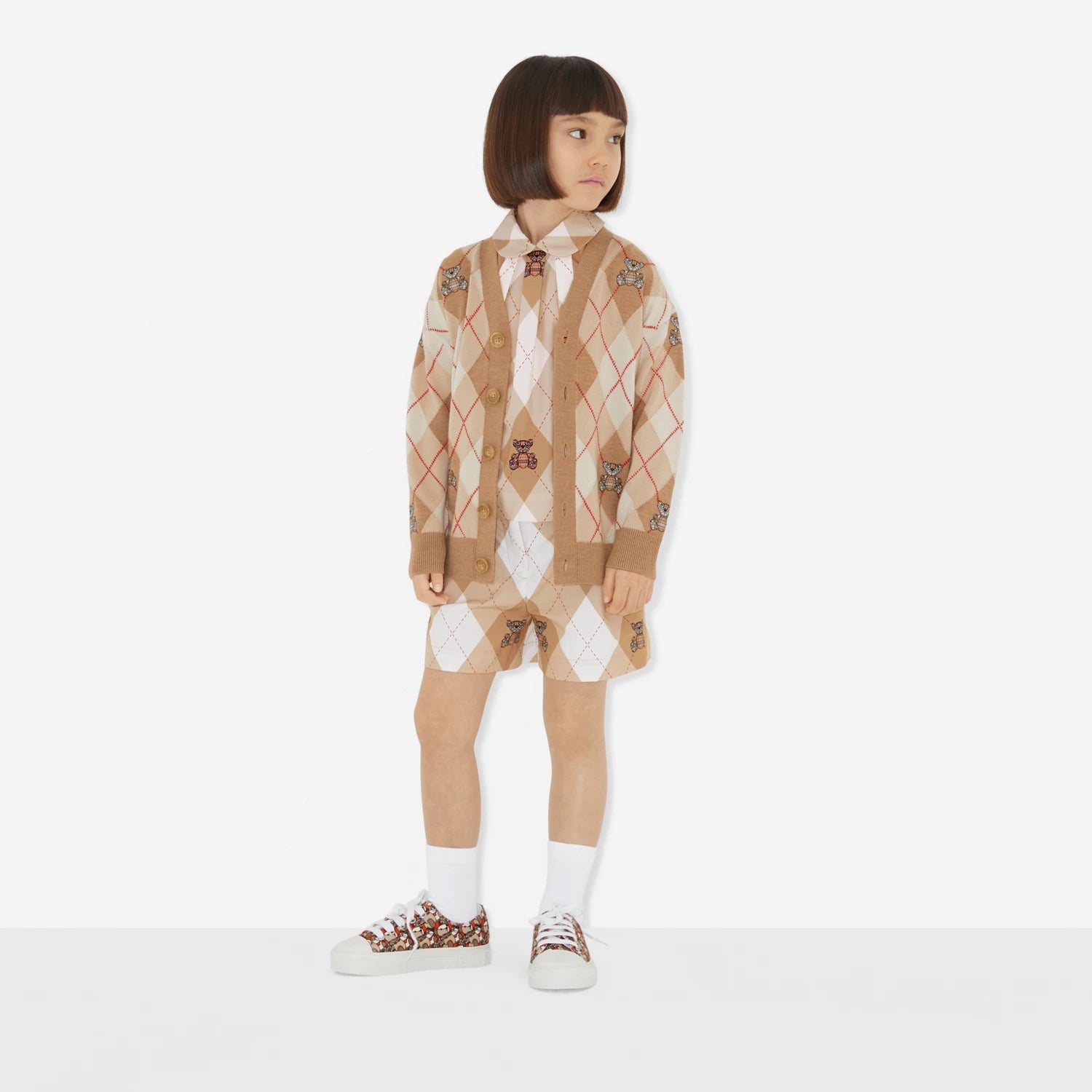 Boys & Girls Beige Wool Cardigan