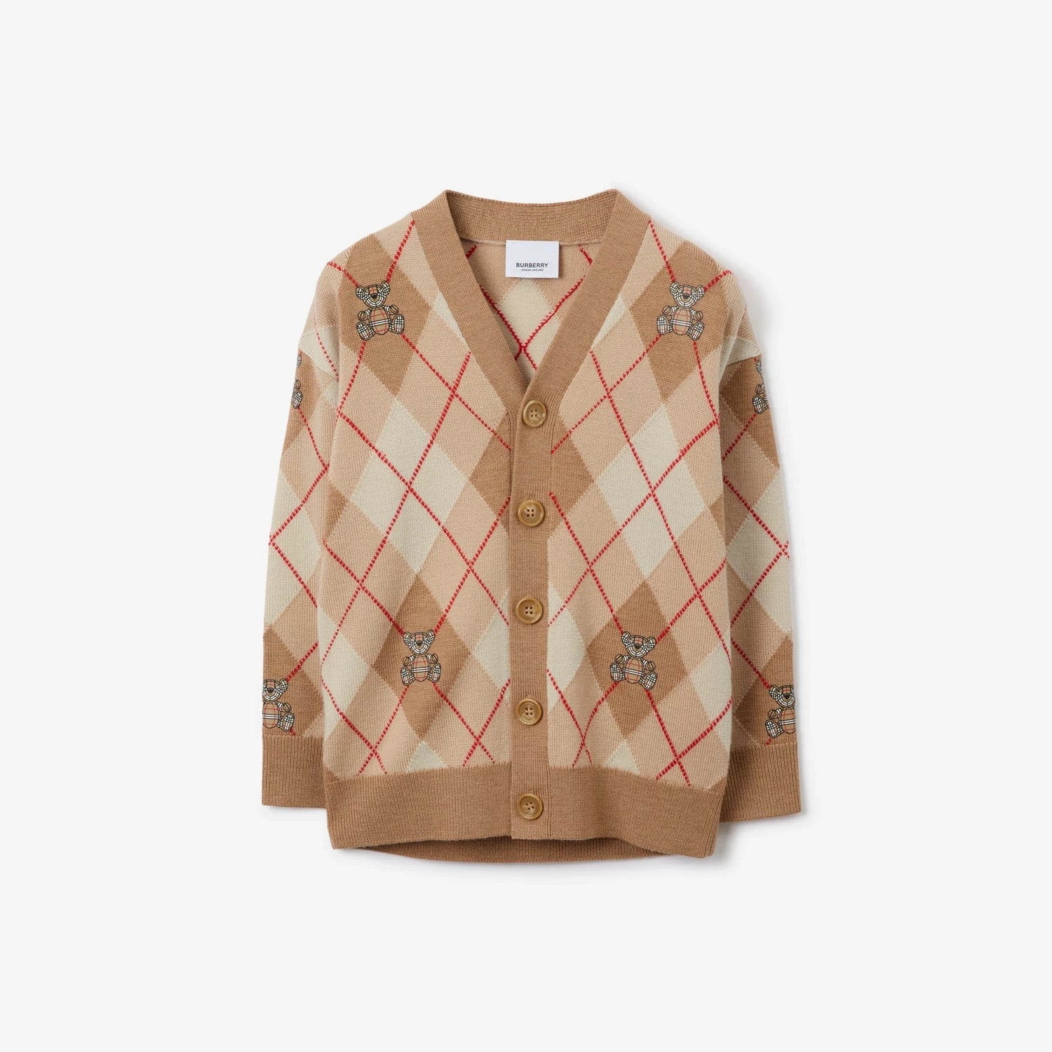 Boys & Girls Beige Wool Cardigan