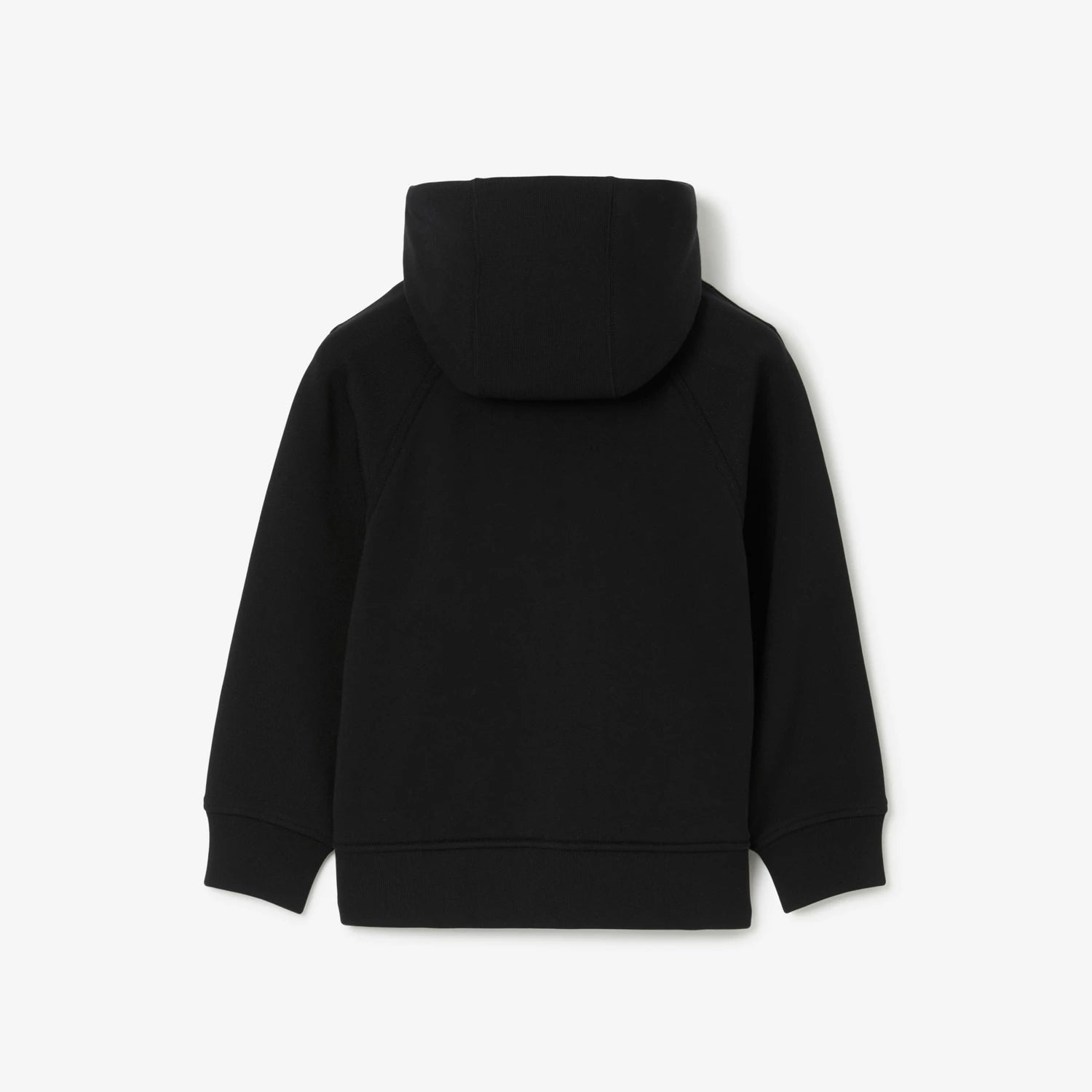 Boys & Girls Black Cotton Zip-Up Top