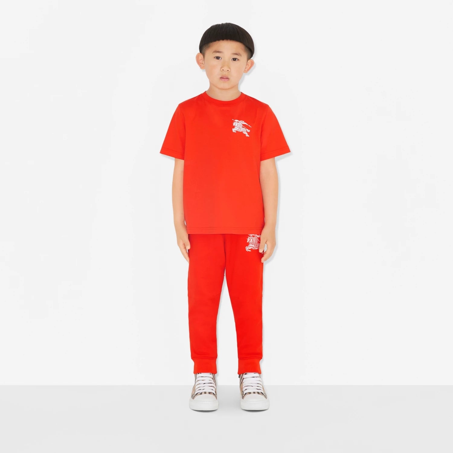 Boys & Girls Red Cotton T-Shirt