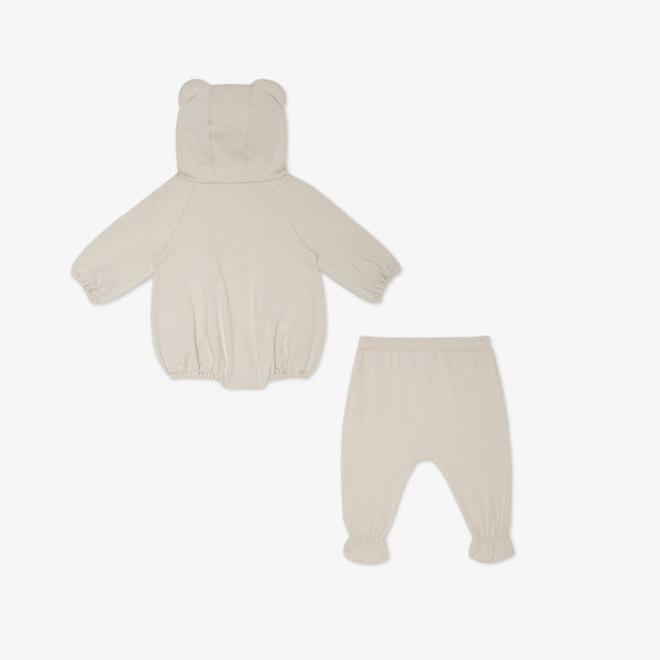 Baby Boys & Girls Beige Cotton Set