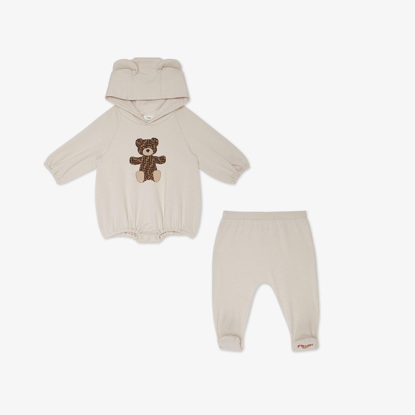 Baby Boys & Girls Beige Cotton Set