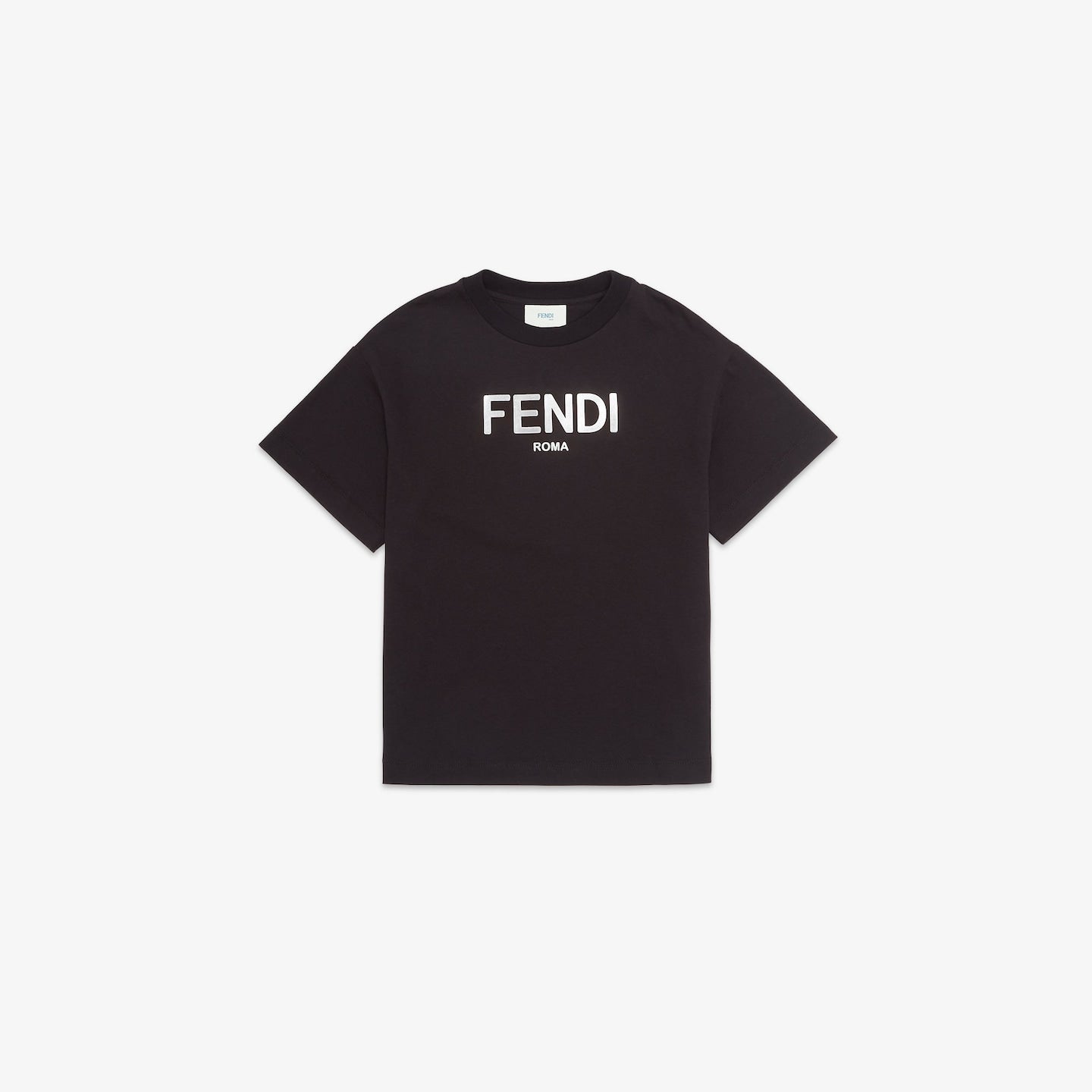 Boys & Girls Black Logo Cotton T-Shirt