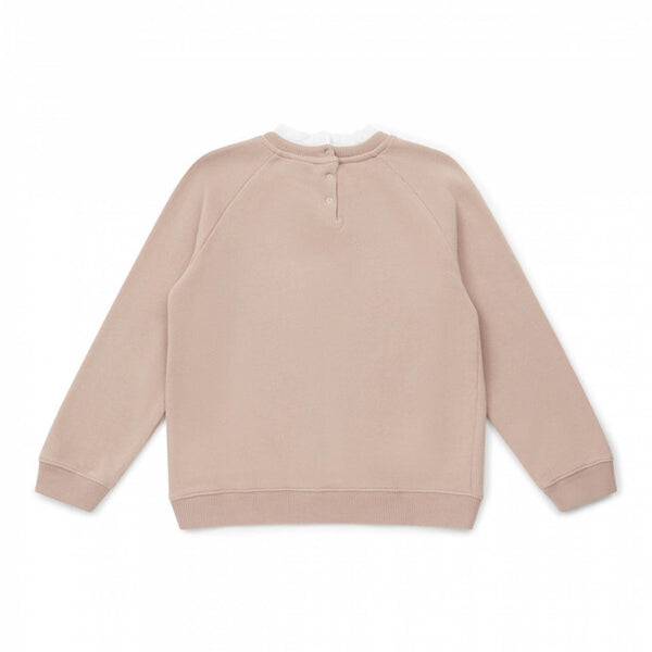 Girls Light Pink Cotton Sweatshirt