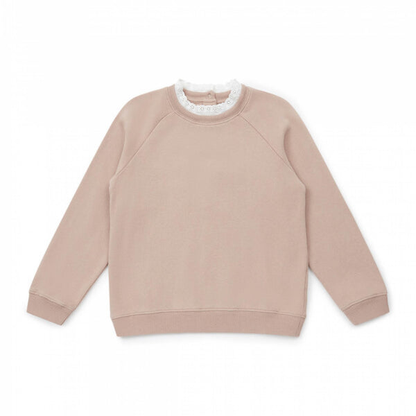 Girls Light Pink Cotton Sweatshirt