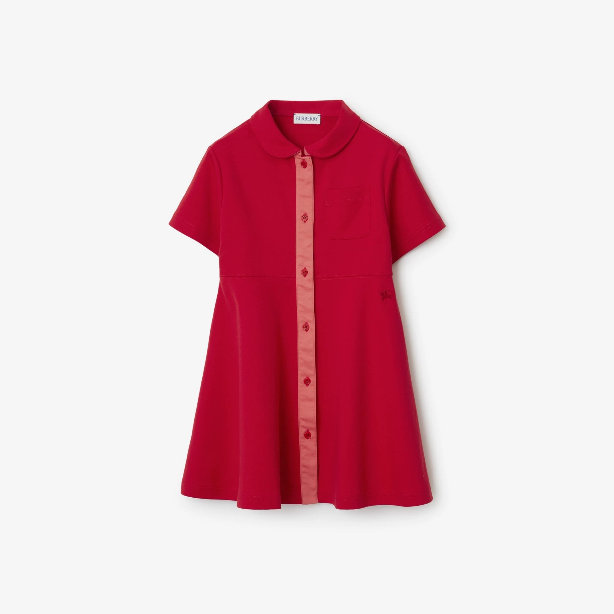 Girls Red Cotton Dress