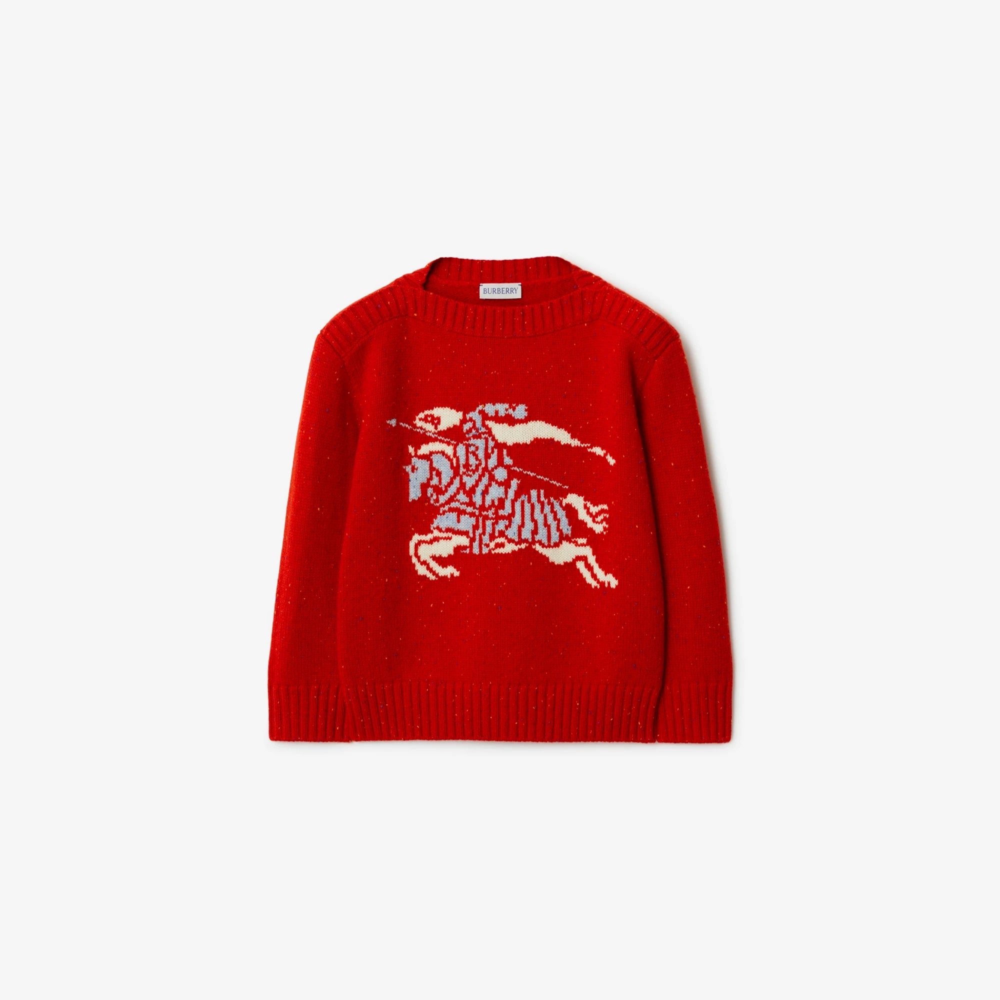 Boys & Girls Red Jacquard Wool Sweater