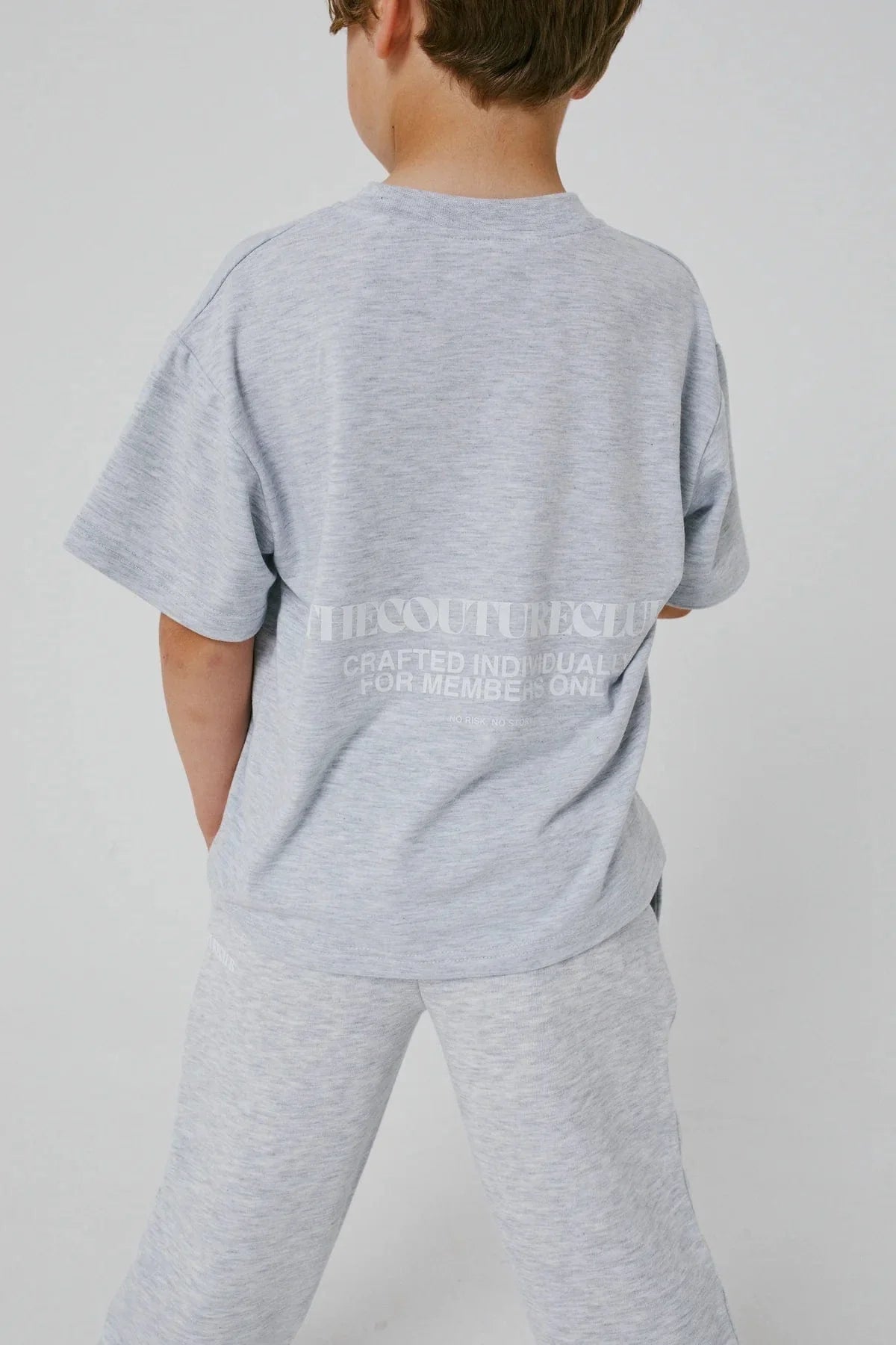 The Couture Club Kids Heavyweight Copyright T-Shirt in Grey