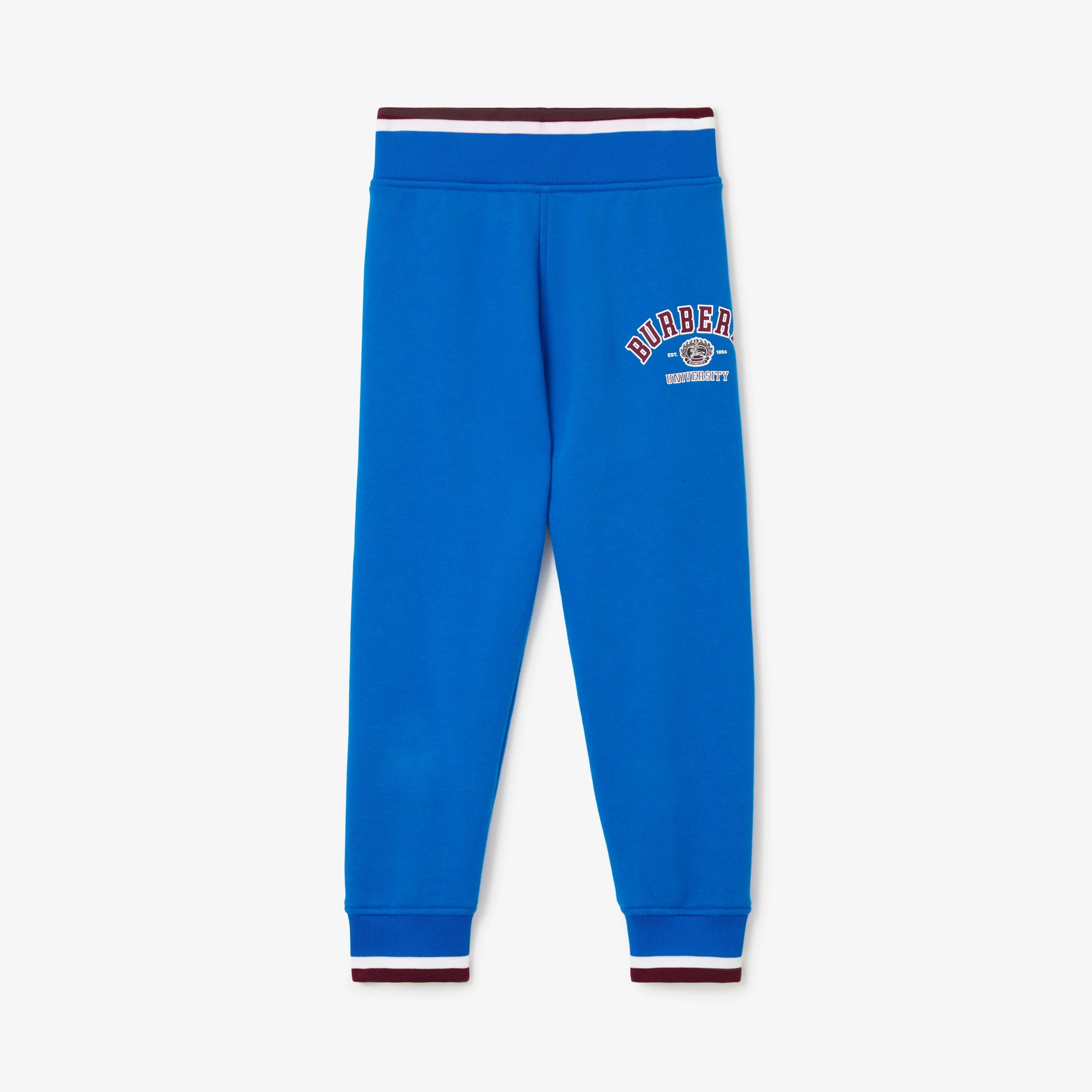 Boys & Girls Blue Logo Cotton Trousers