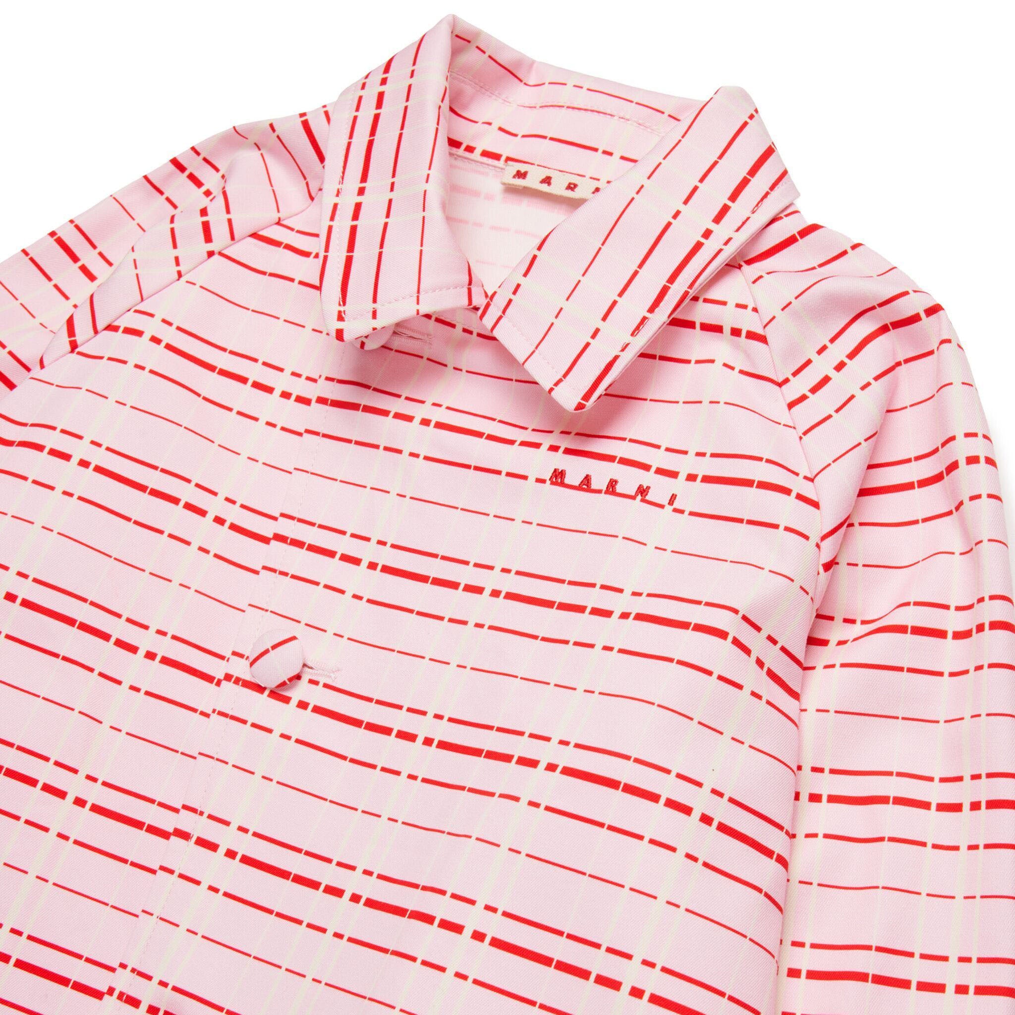Girls Pink Stripes Cotton Jacket