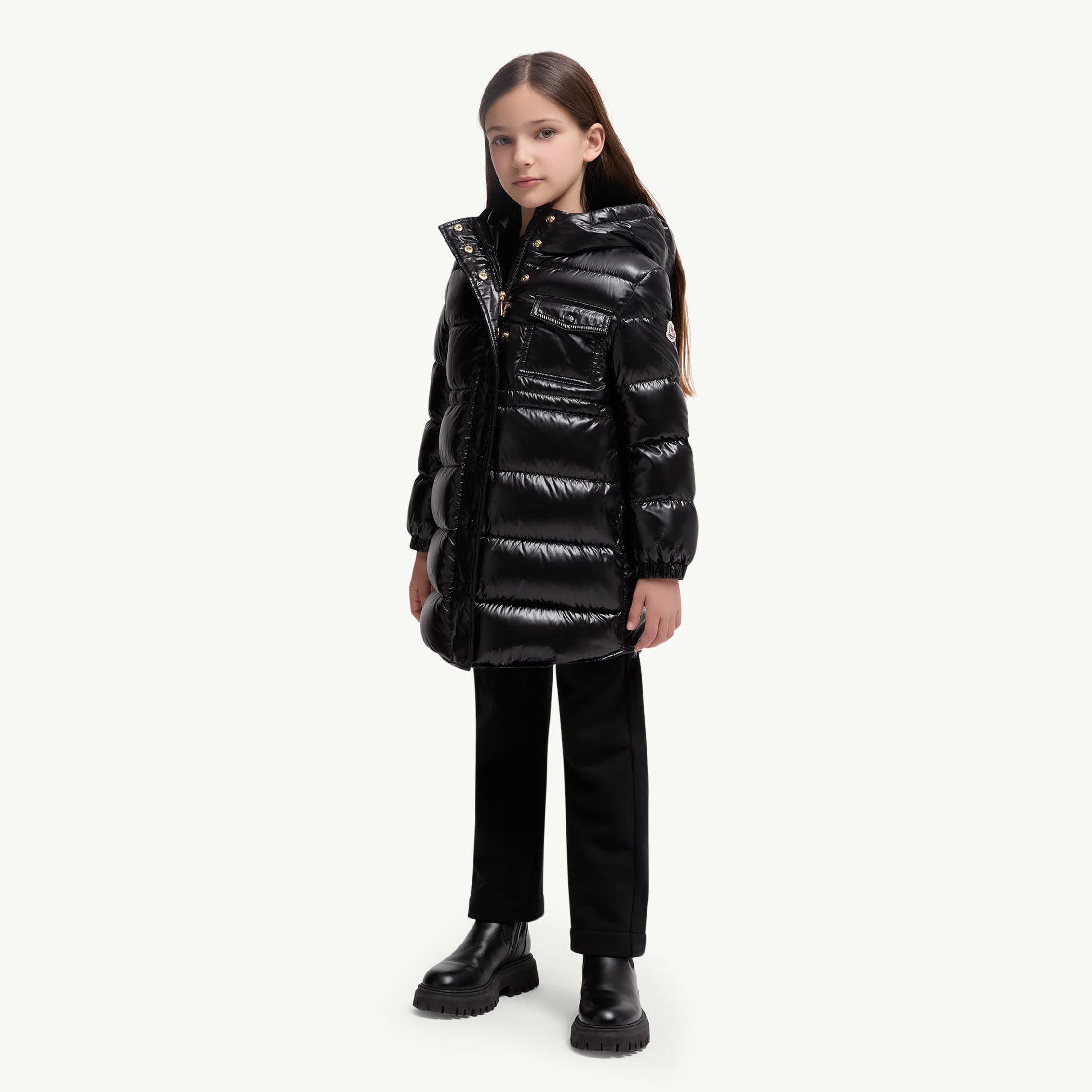 Girls Black"DACCA"Padded Down Coat