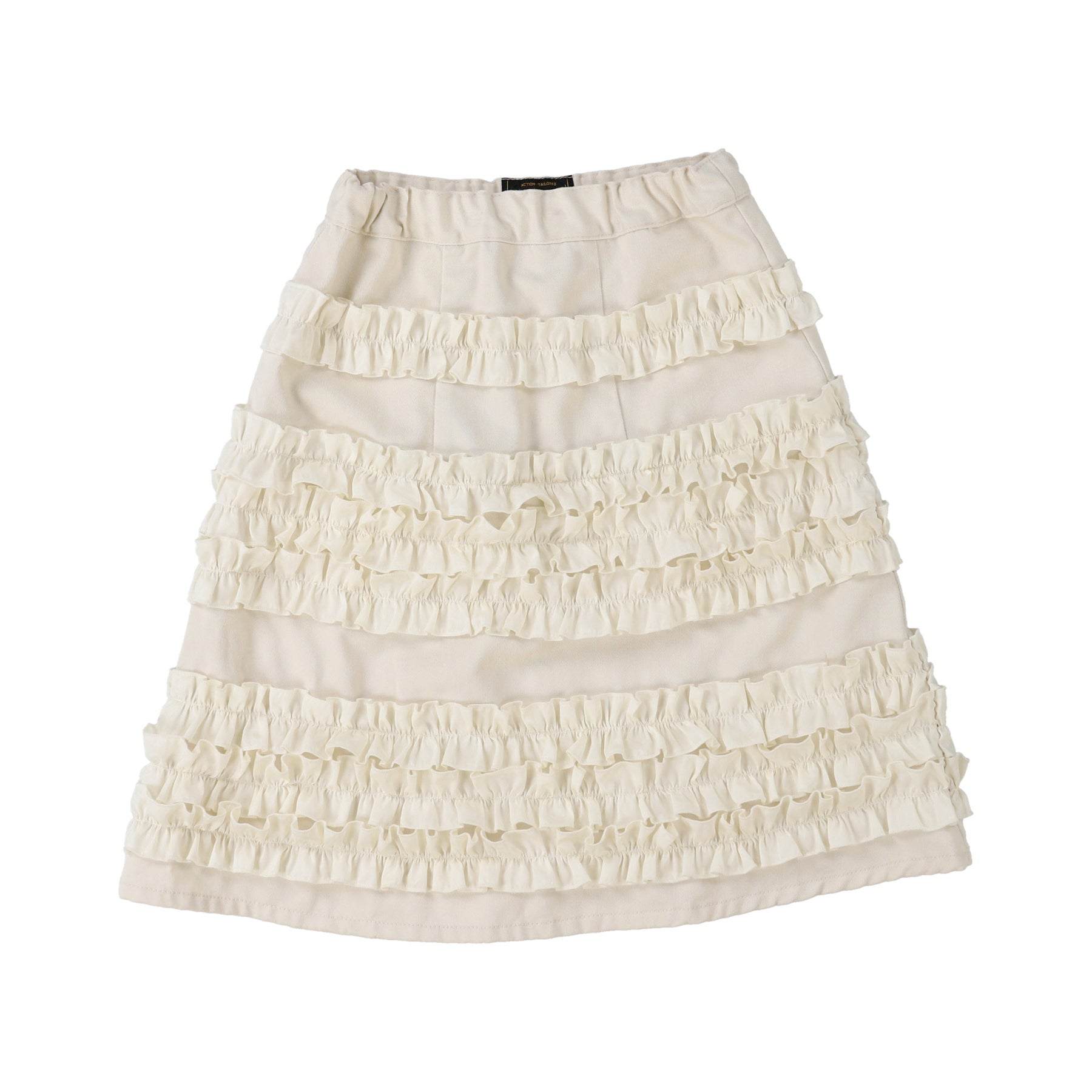 Girls White Frilled Skirt