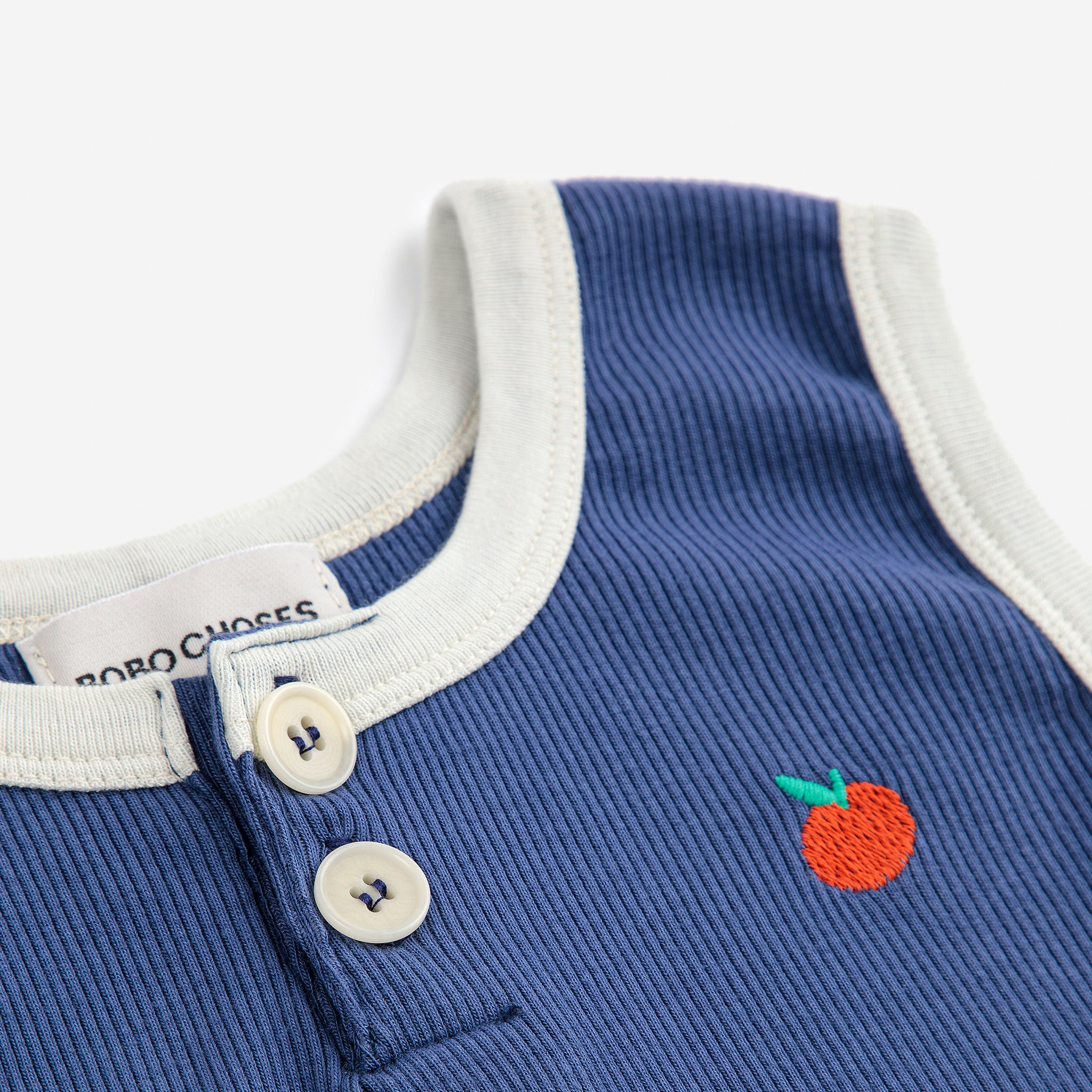 Baby Boys & Girls Blue Cotton Babysuit