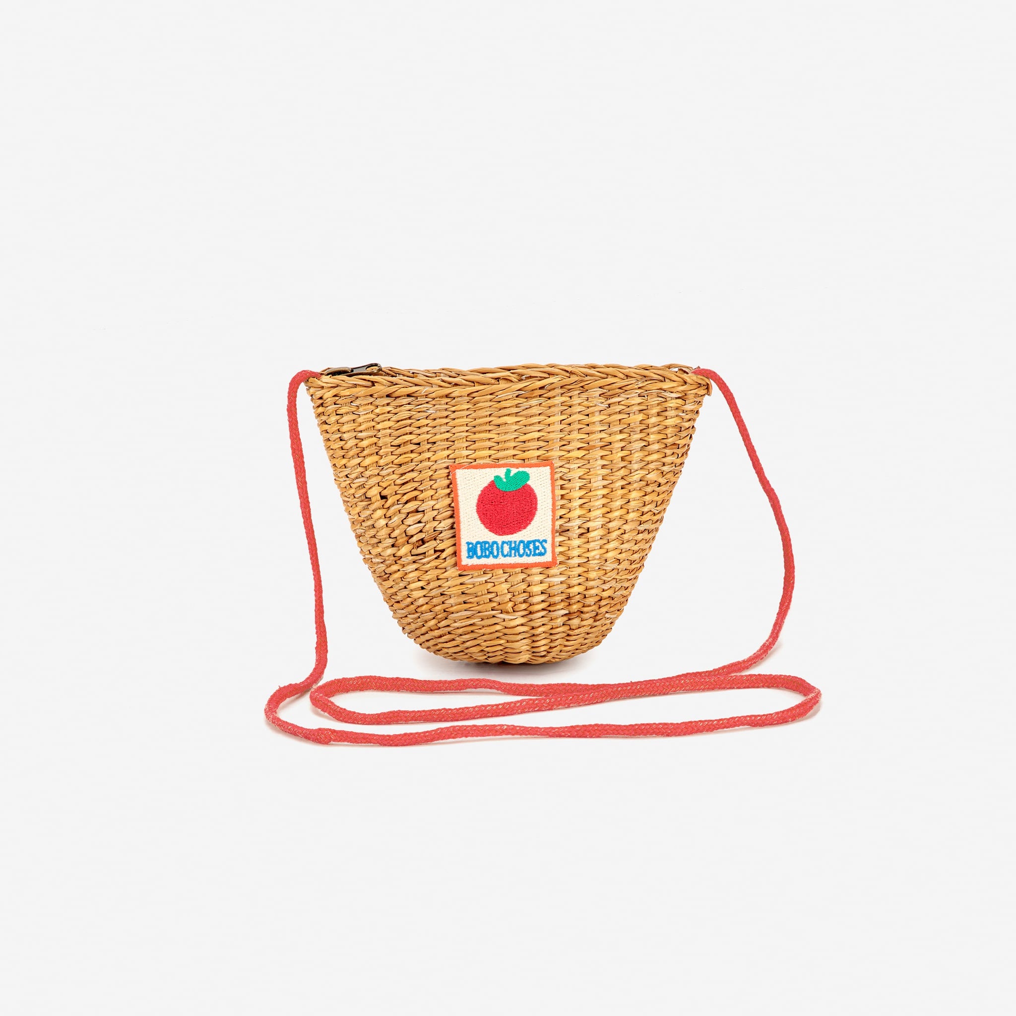 Girls Beige Woven Straw Shoulder Bag