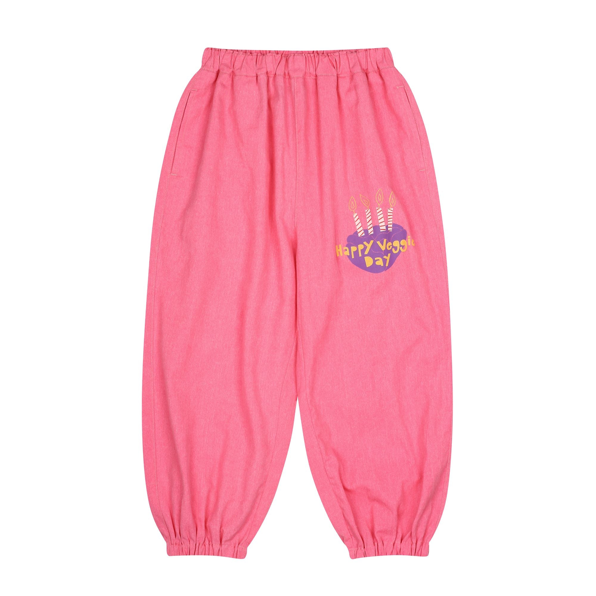Boys & Girls Pink Cotton Trousers