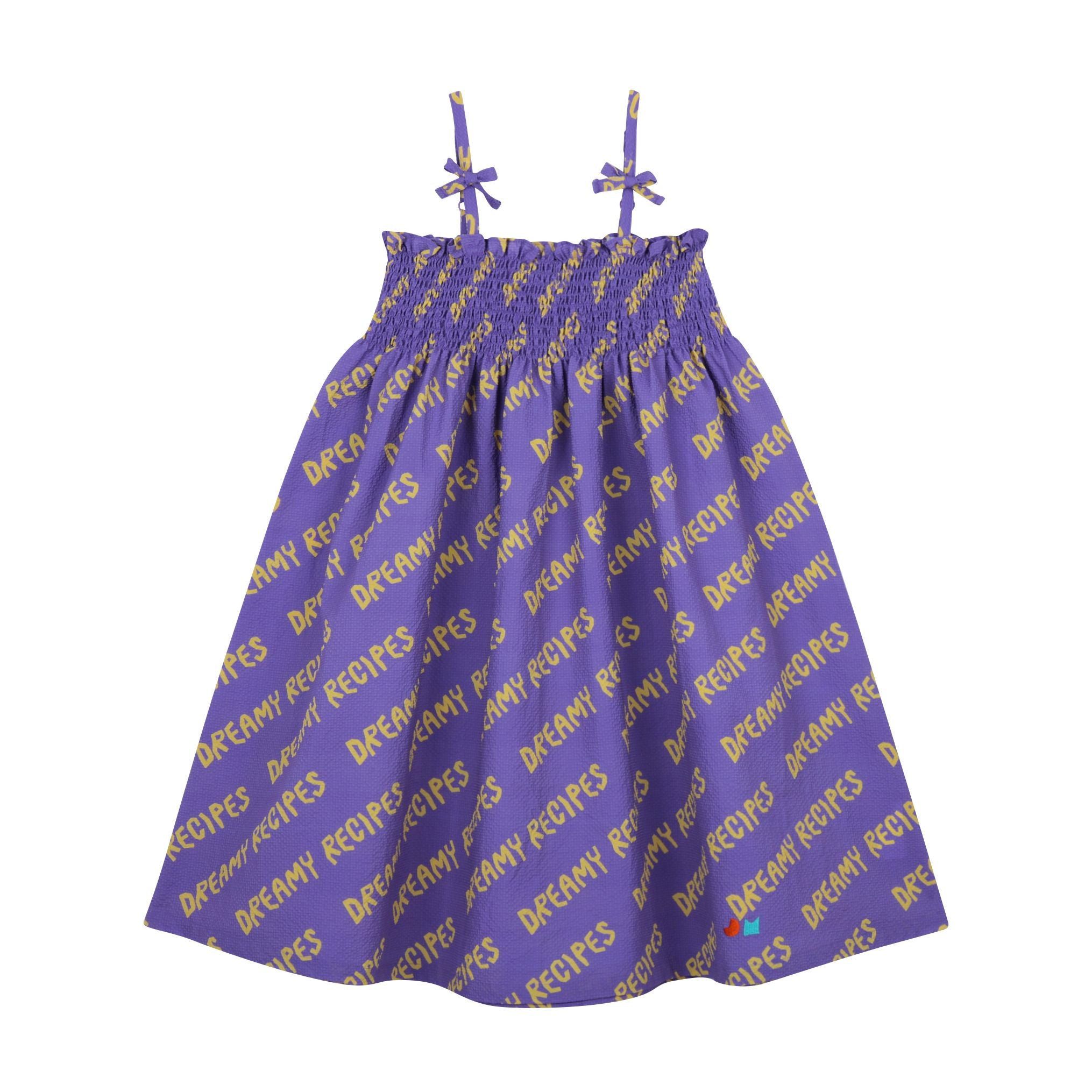 Girls Purple Logo Strap Dress