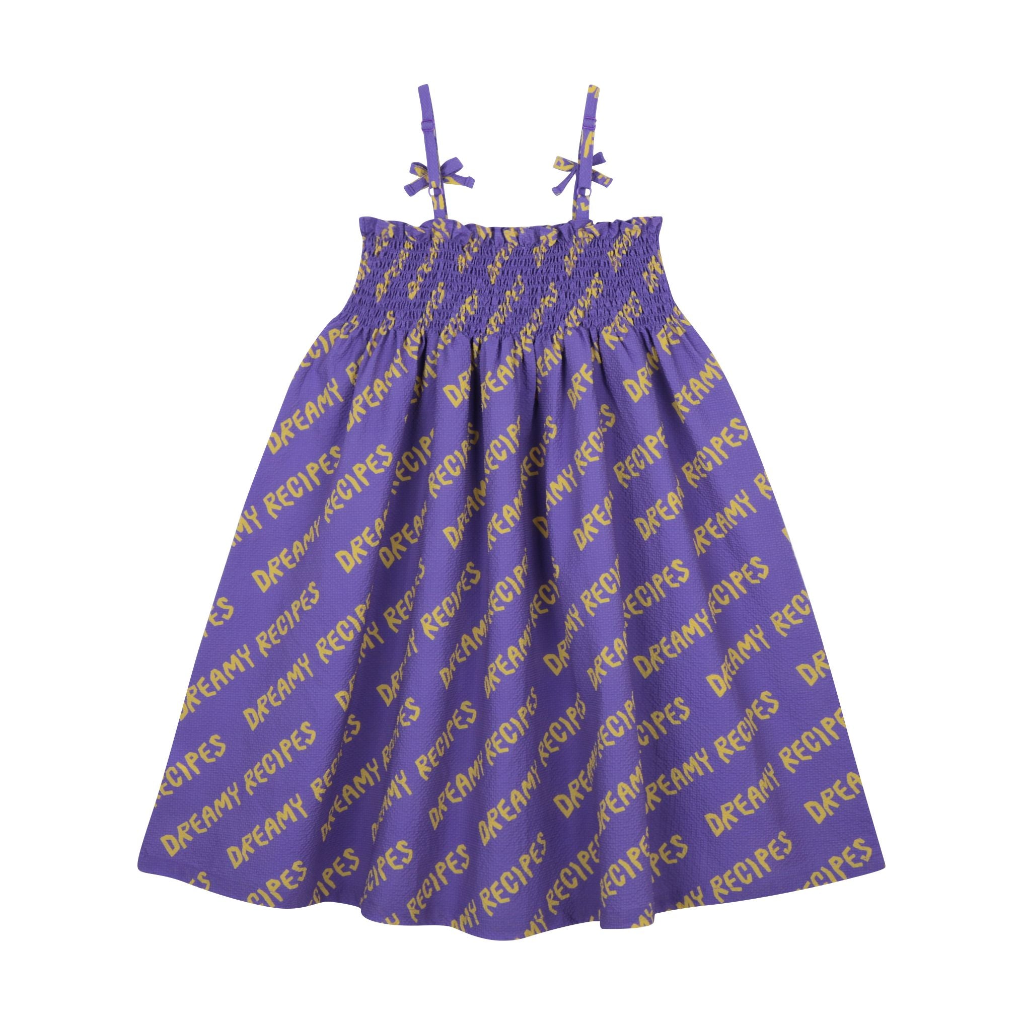 Girls Purple Logo Strap Dress