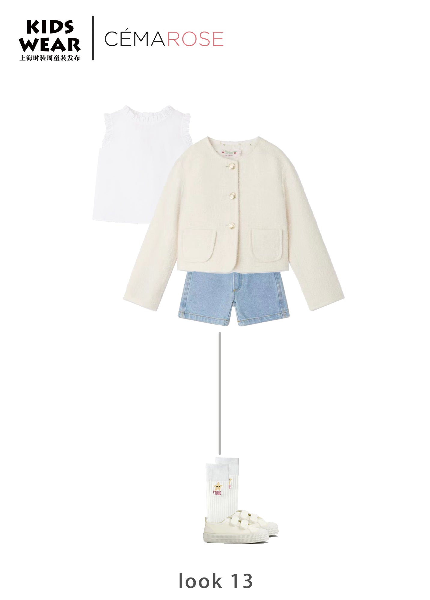 Girls White Cotton Top