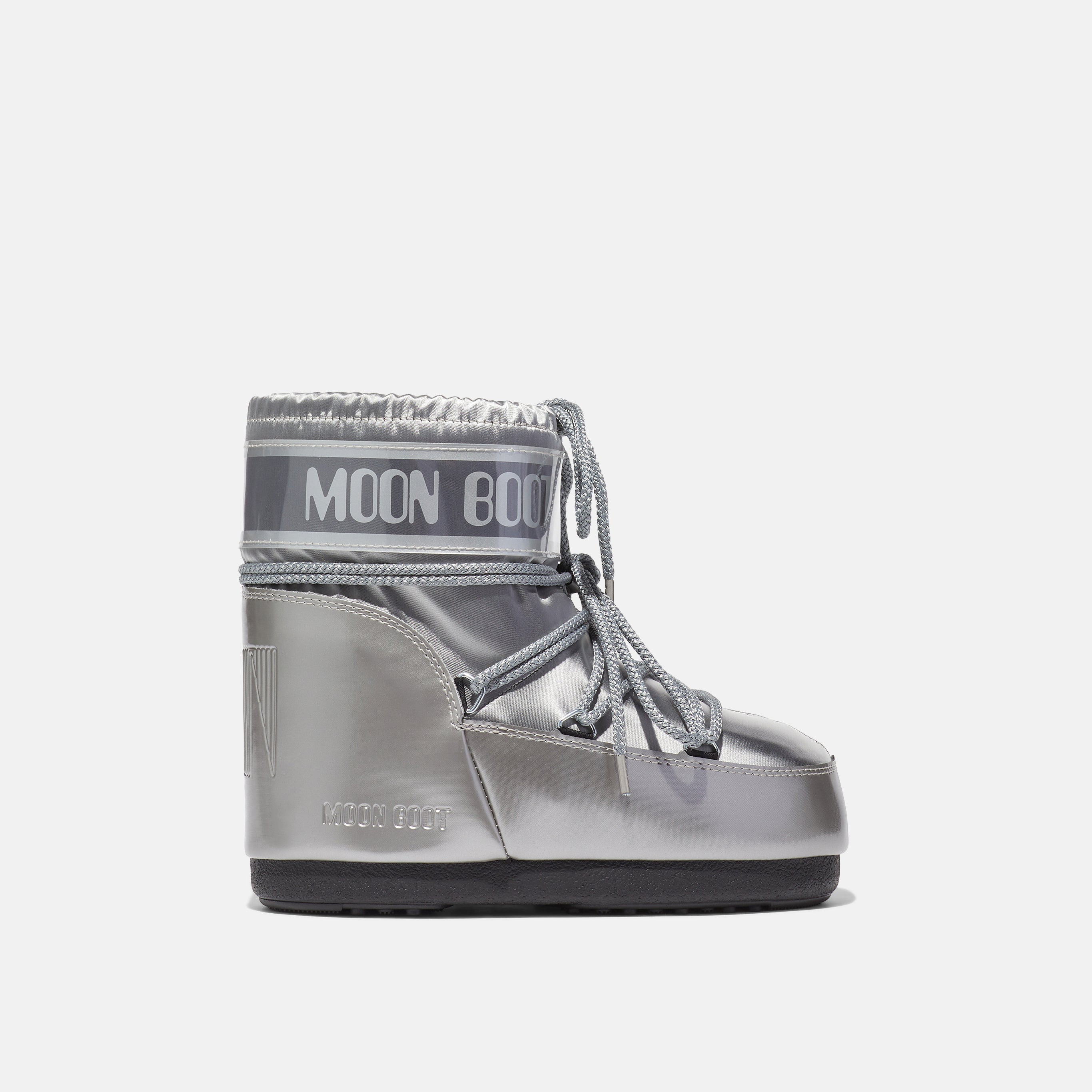 Girls Silver "ICON LOW" Short Boots