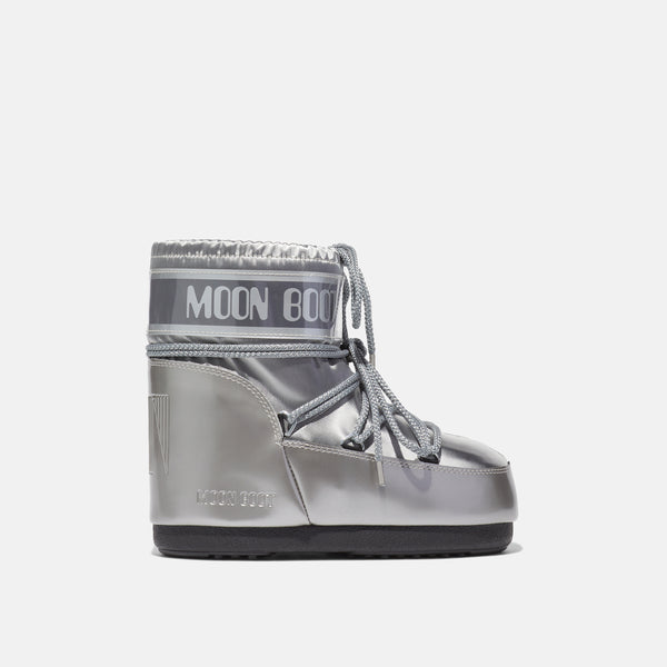 Girls Silver "ICON LOW" Short Boots