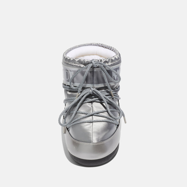 Girls Silver "ICON LOW" Short Boots