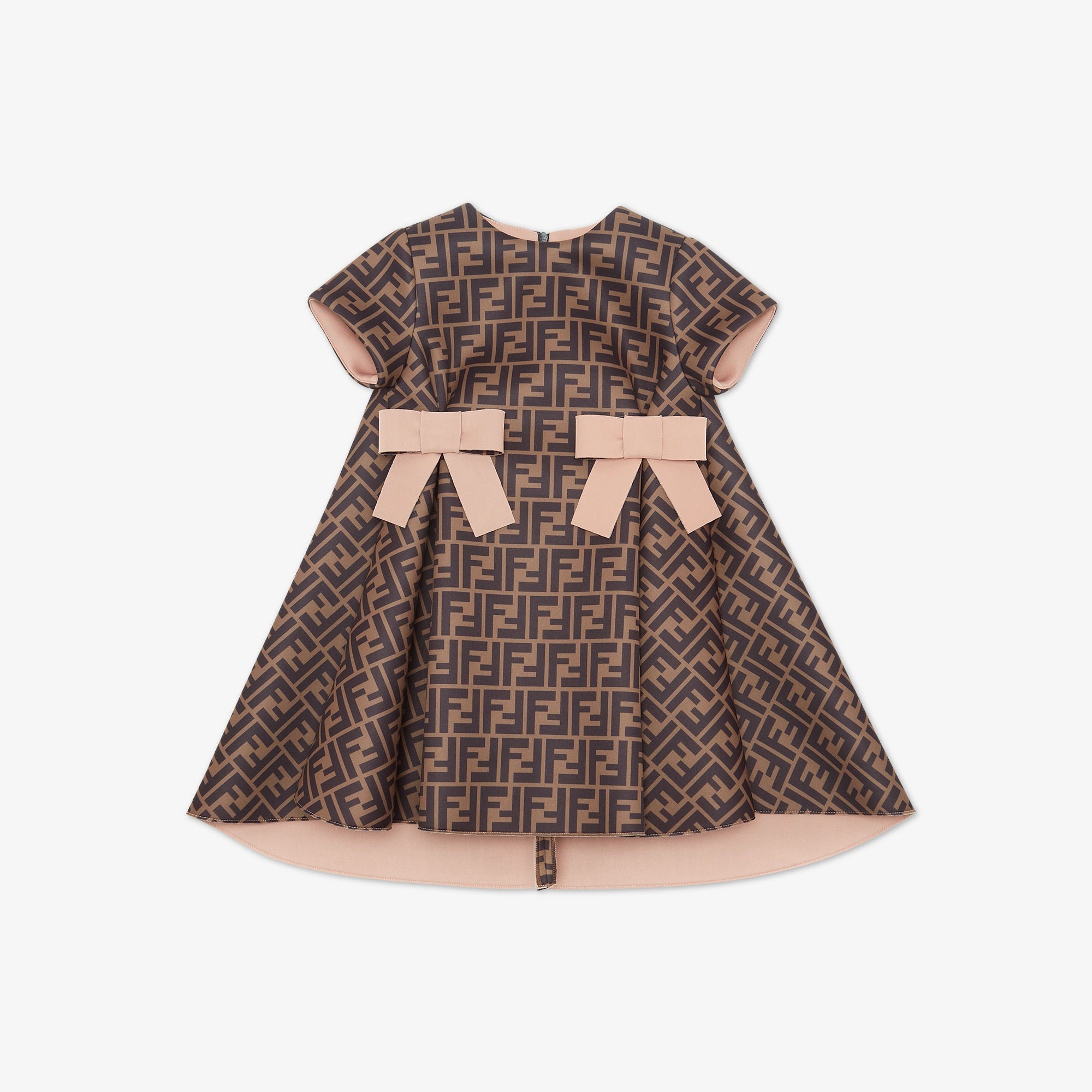 Girls Brown Logo Dress