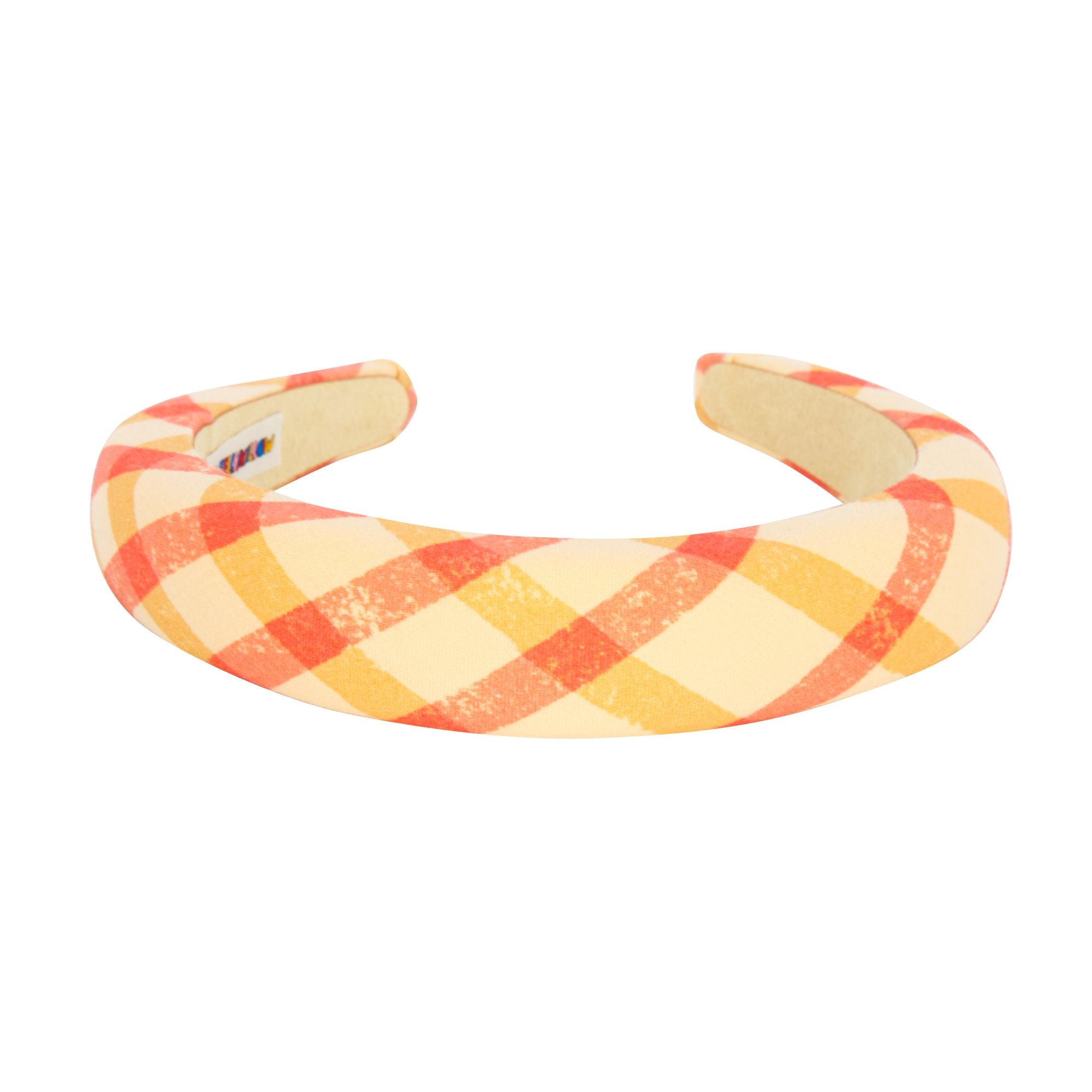 Girls Yellow Check Headband