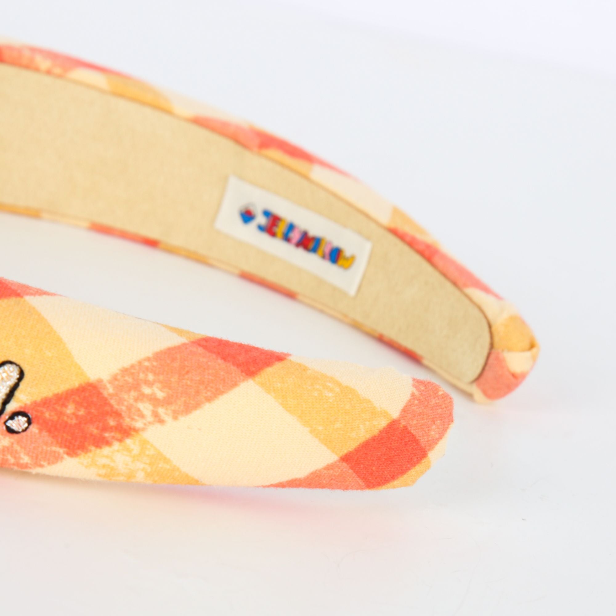 Girls Yellow Check Headband