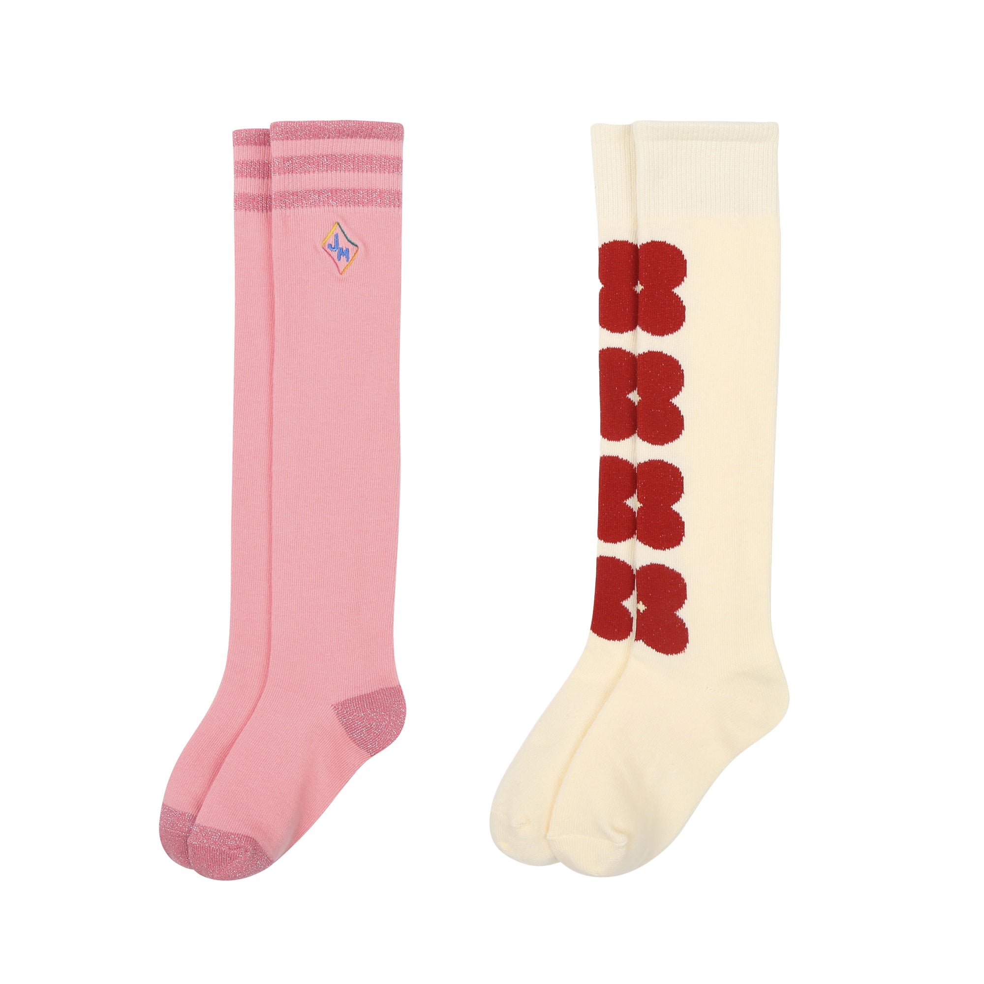 Boys & Girls Pink Cotton Socks Set(2 Pack)