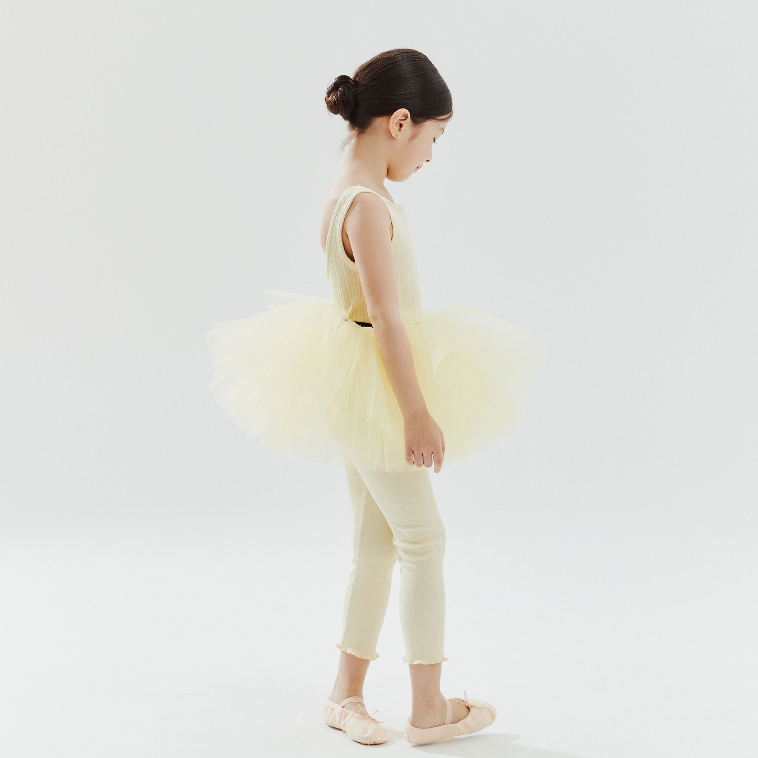 Girls Yellow Ballet Jumpsuit