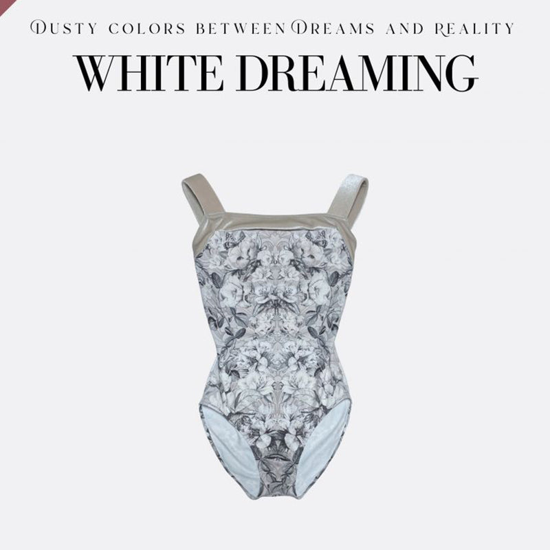 Girls White"Peo Meow-White dreaming"Ballet Onesies(184943421HL/Pique/White)