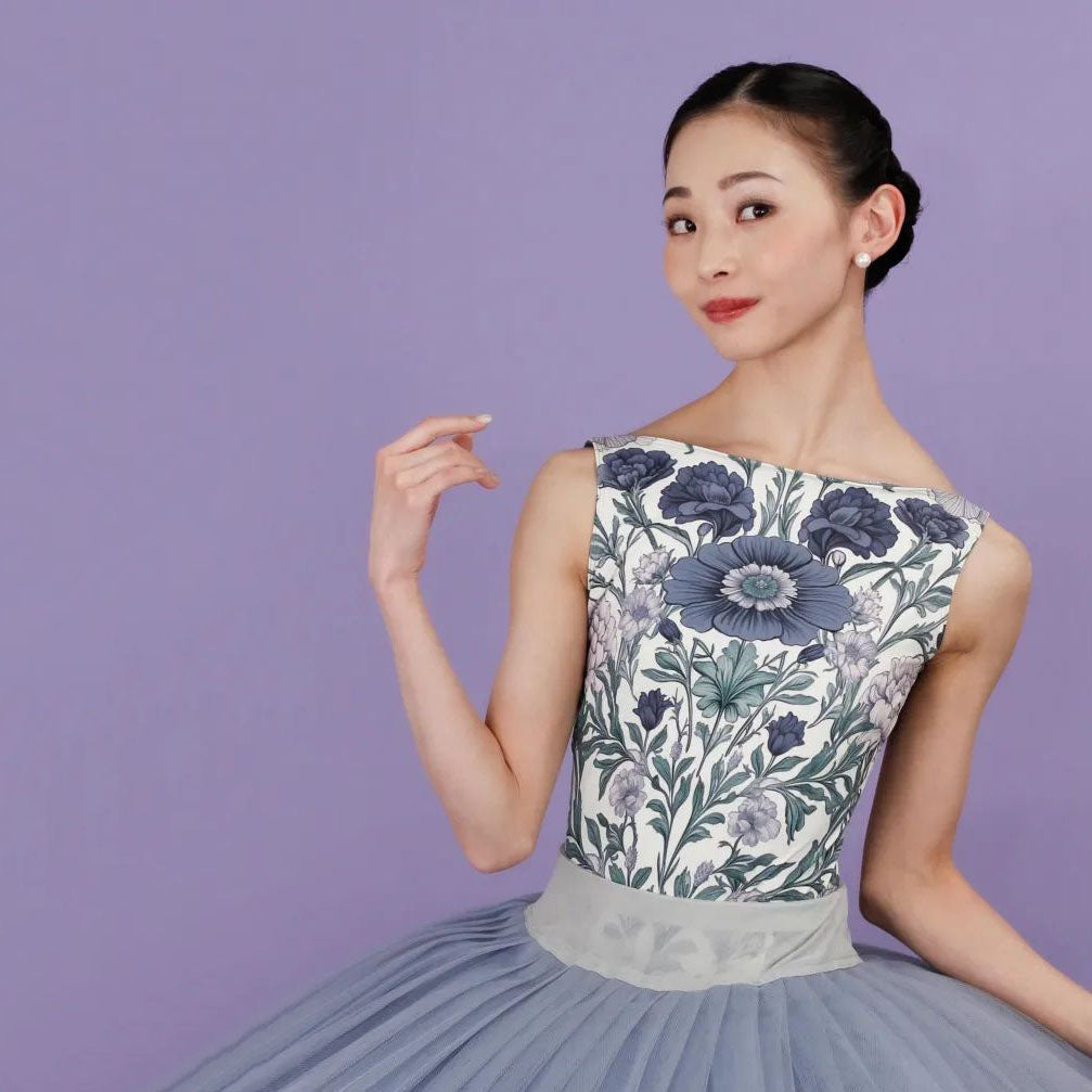 Women Purple Printed Ballet Onesies(186321187/Degage/Bohemian blossom)