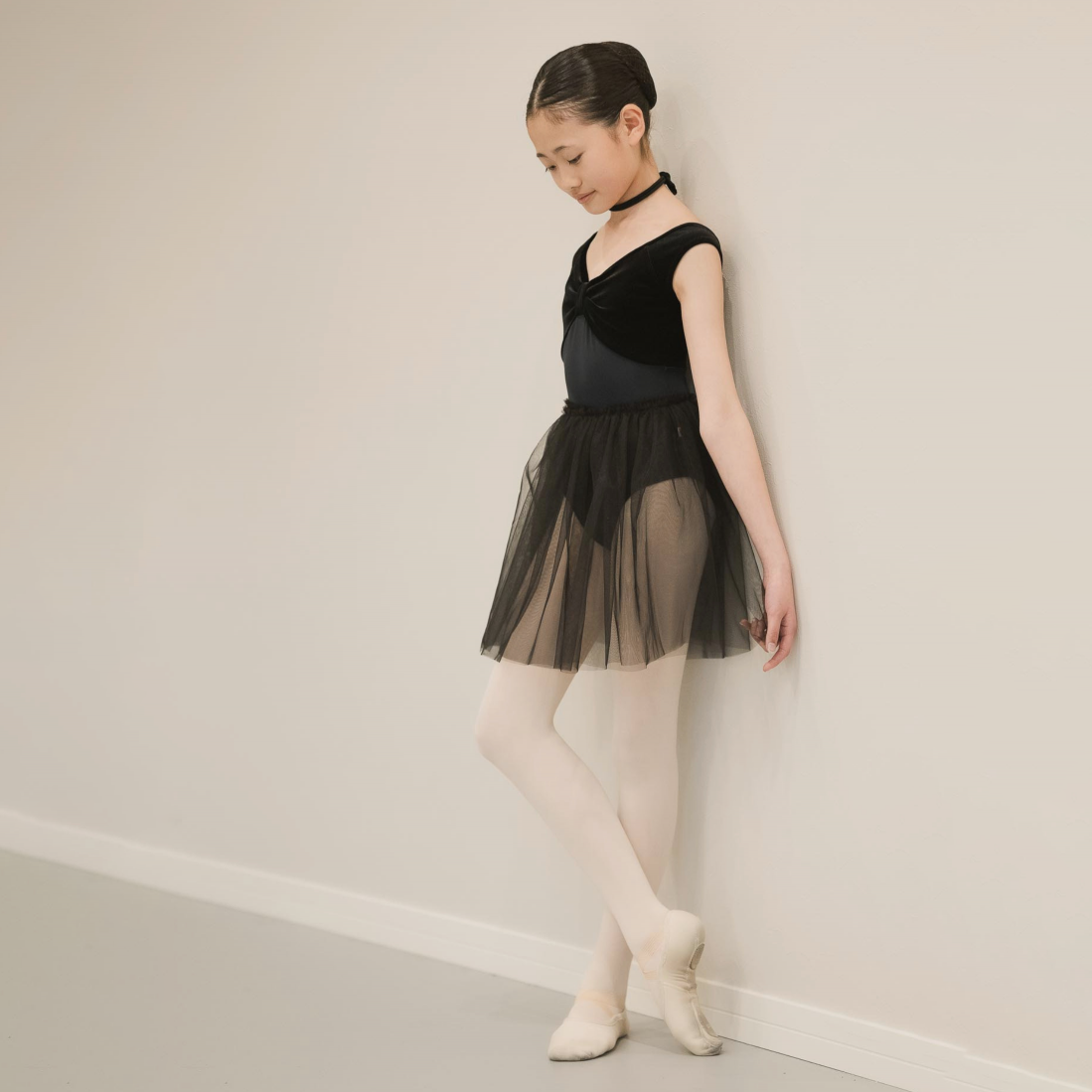 Girls Black Ballet Onesies(191470436/Promenade/Velvet Noir)