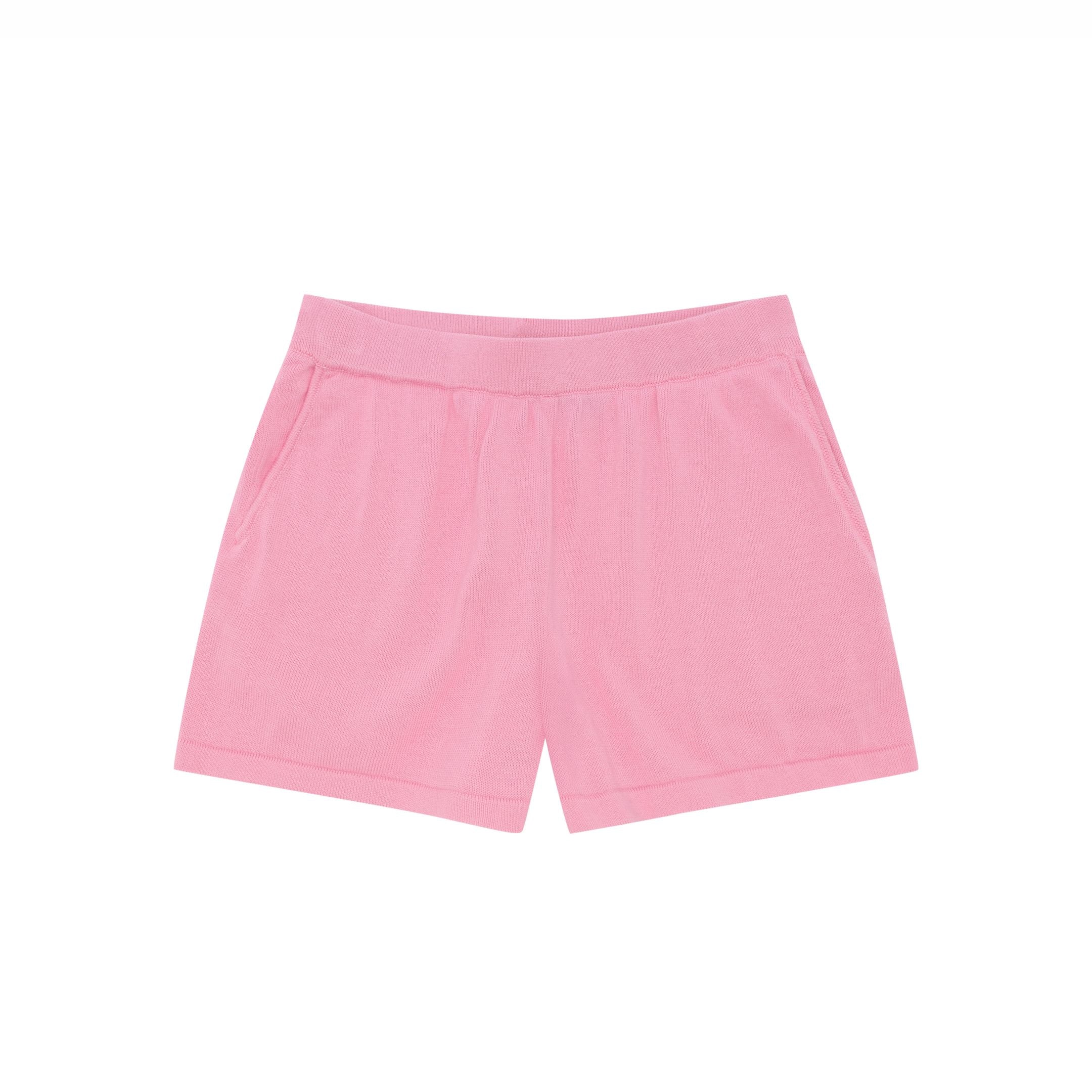 Boys & Girls Pink Cotton Knit Shorts