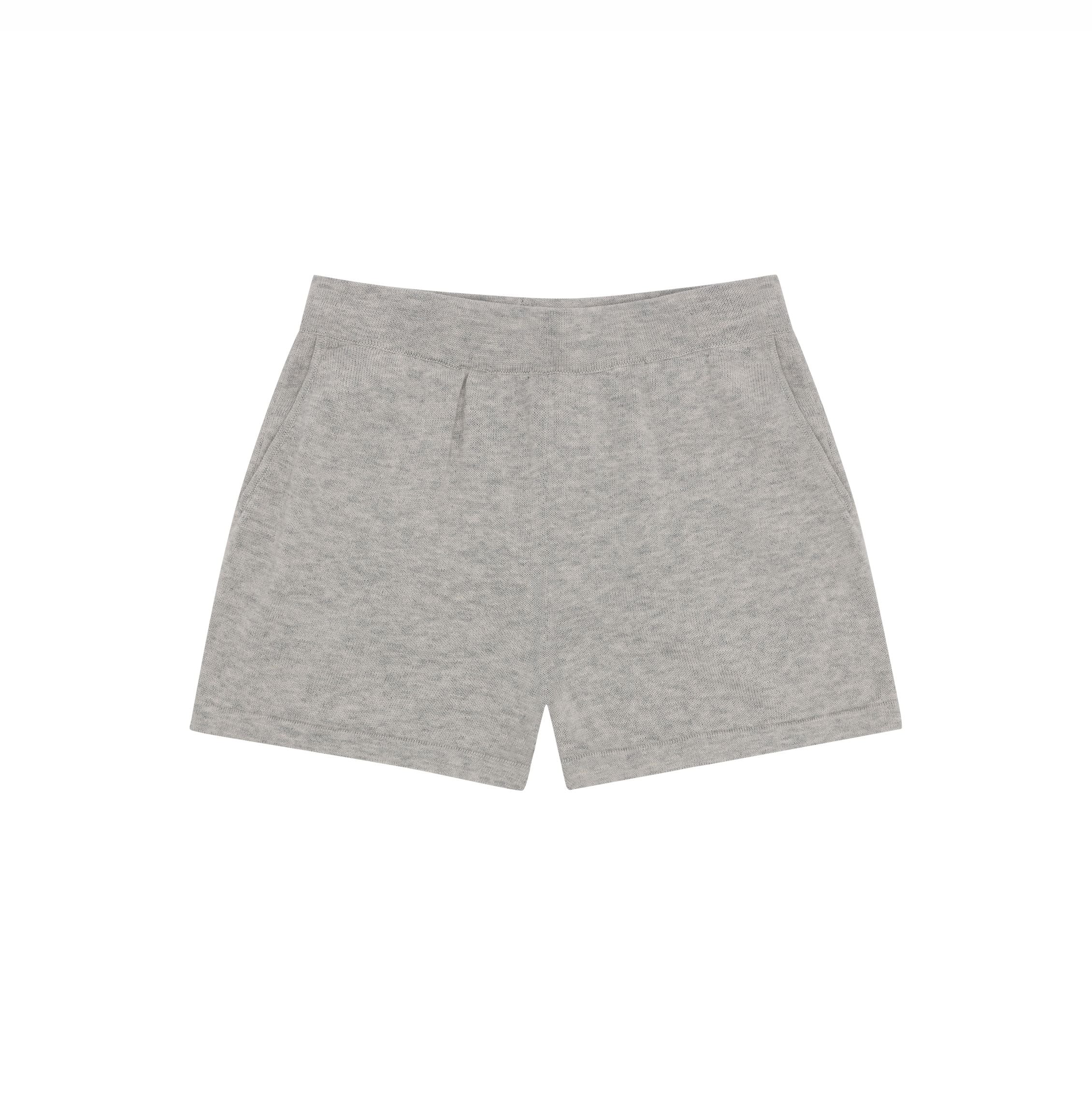 Boys & Girls Light Grey Cotton Knit Shorts