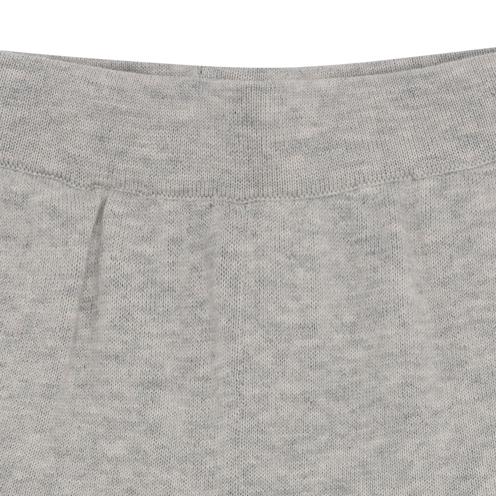 Boys & Girls Light Grey Cotton Knit Shorts