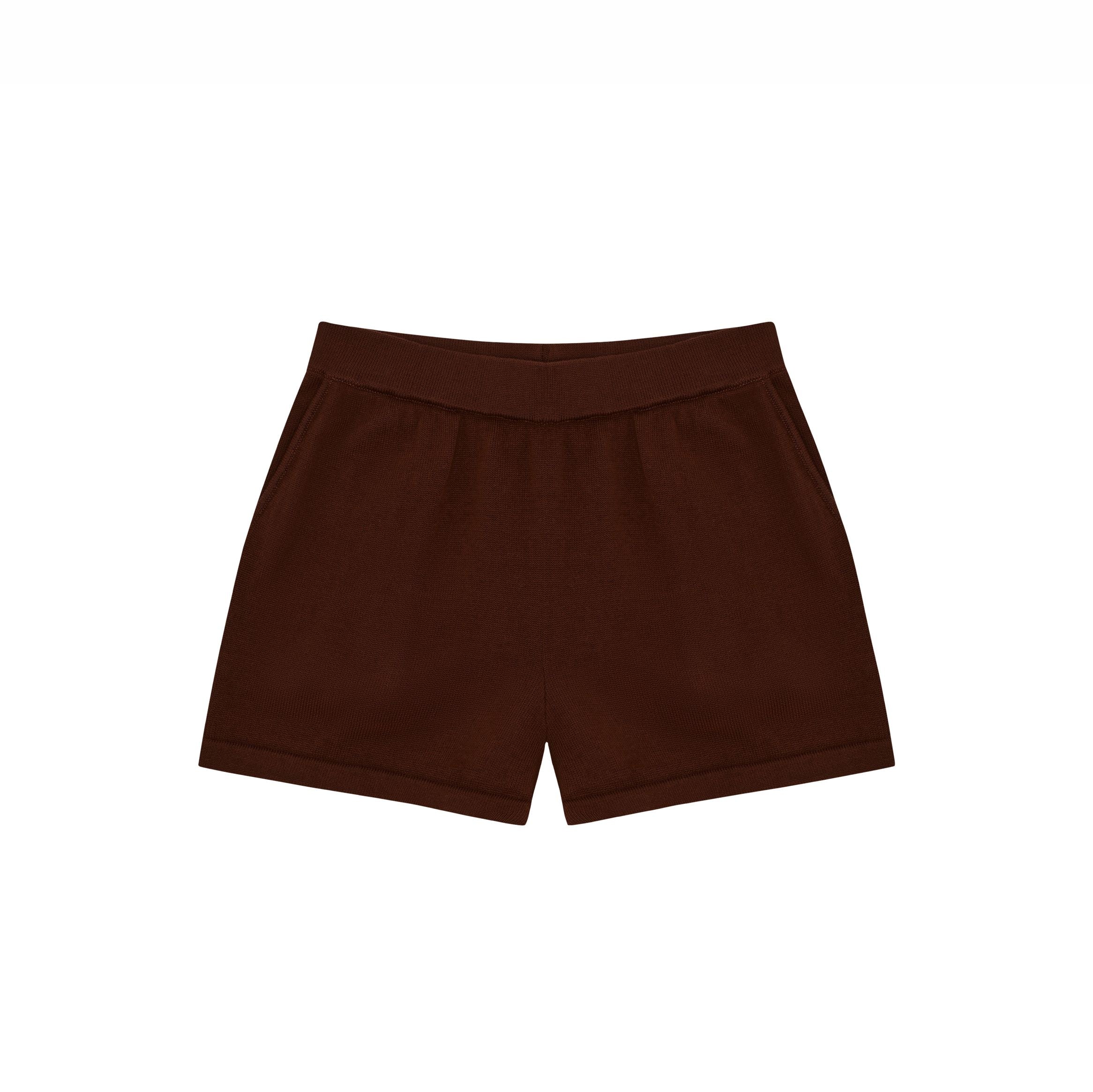 Boys & Girls Maroon Cotton Knit Shorts