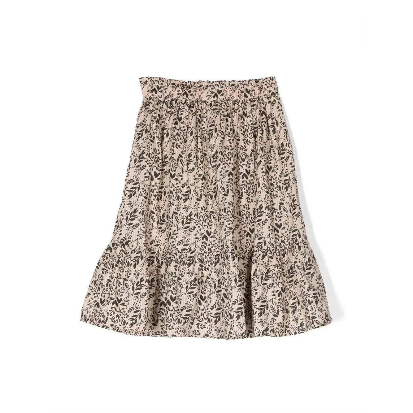 Girls Beige Floral Skirt