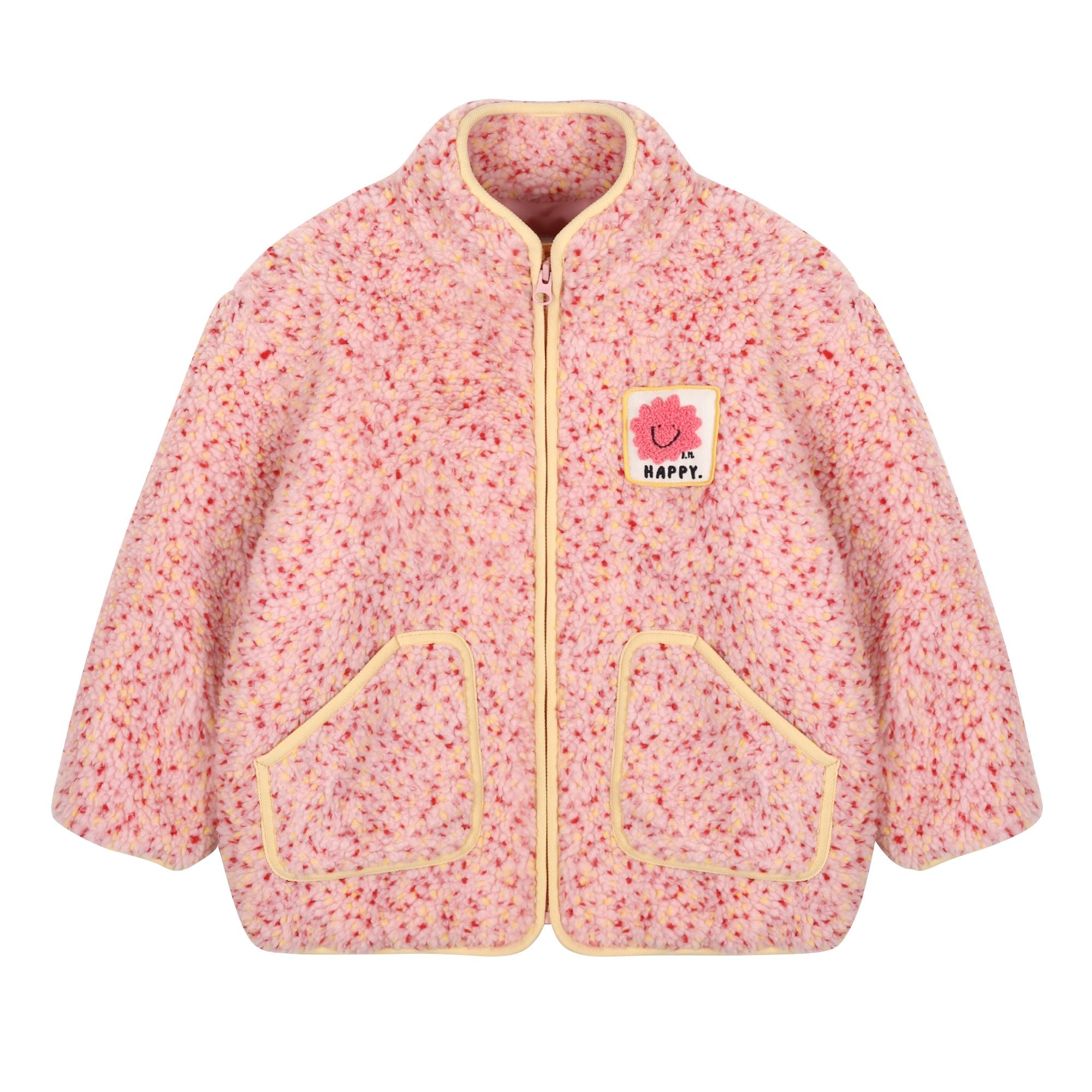 Girls Pink Fleece Padded Jacket