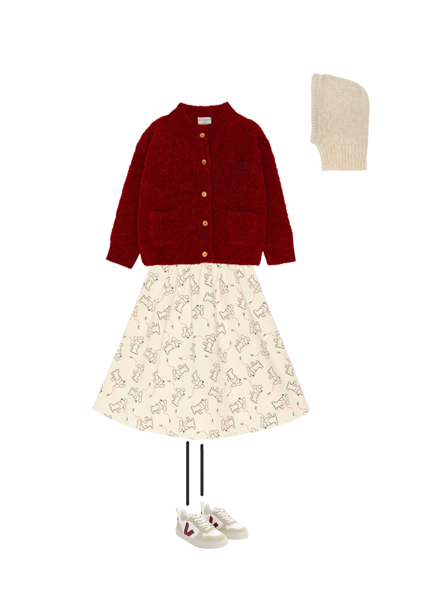 Boys & Girls Red Knit Cardigan