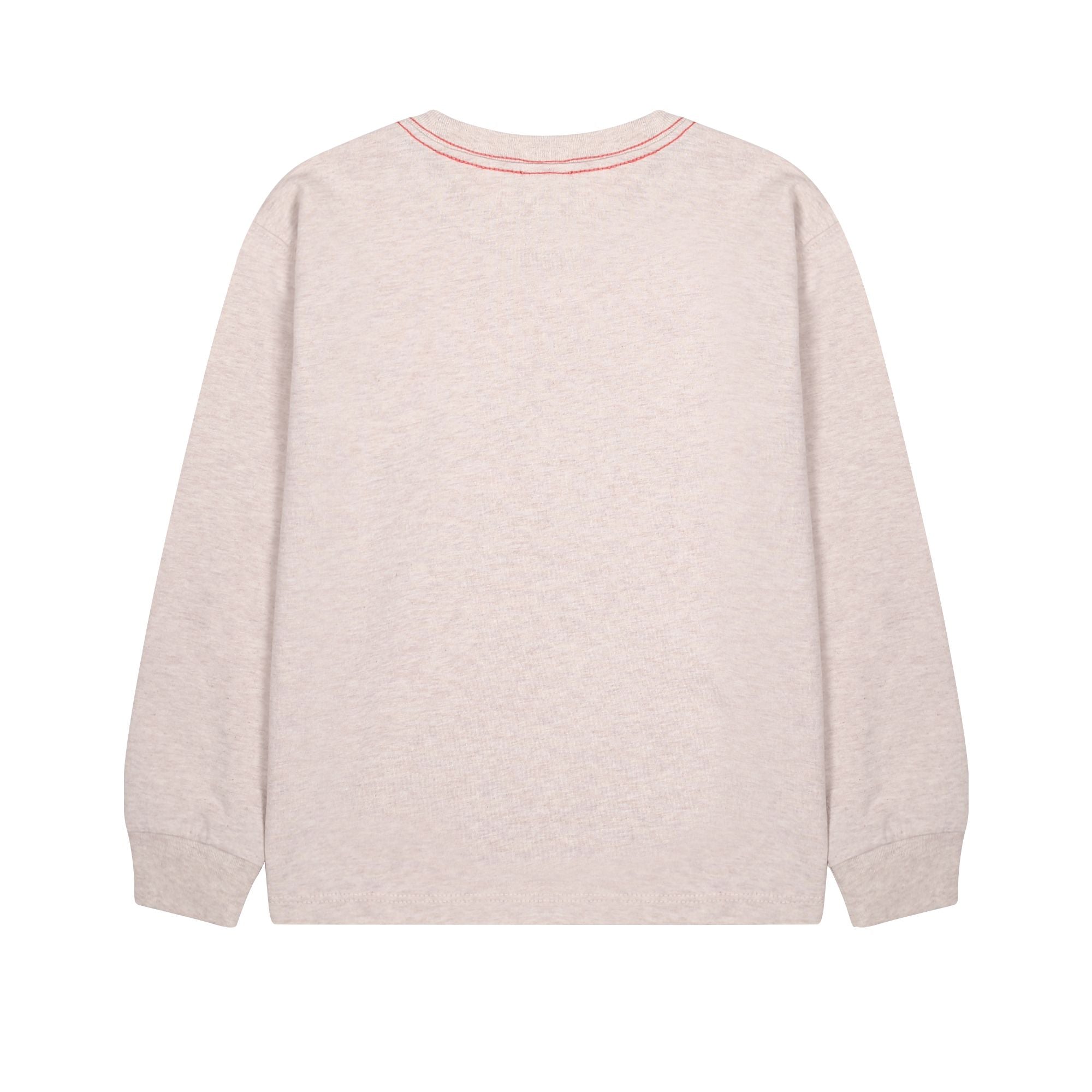 Boys & Girls Oatmeal Printed Cotton Long Sleeves T-Shirt