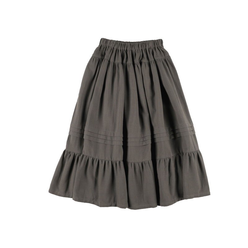 Girls Dark Grey Cotton Skirt