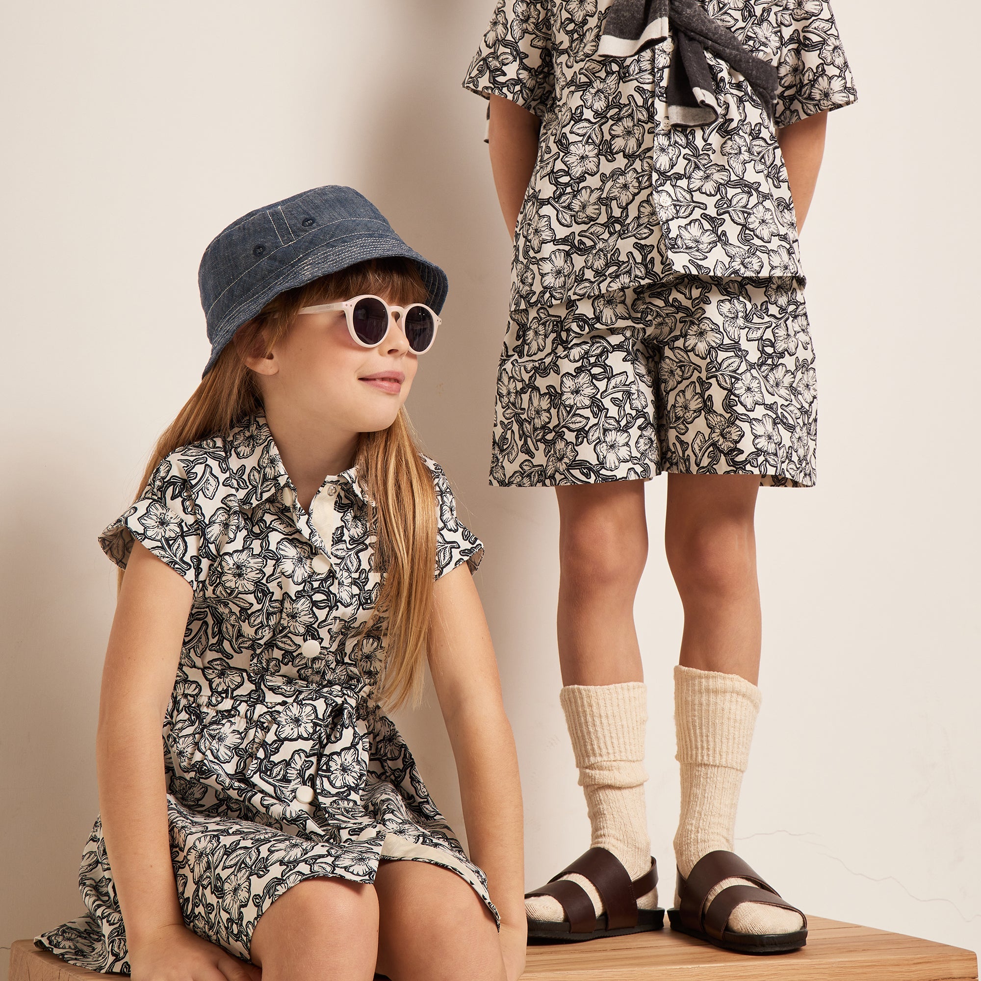 Boys Black Printed Cotton Shorts