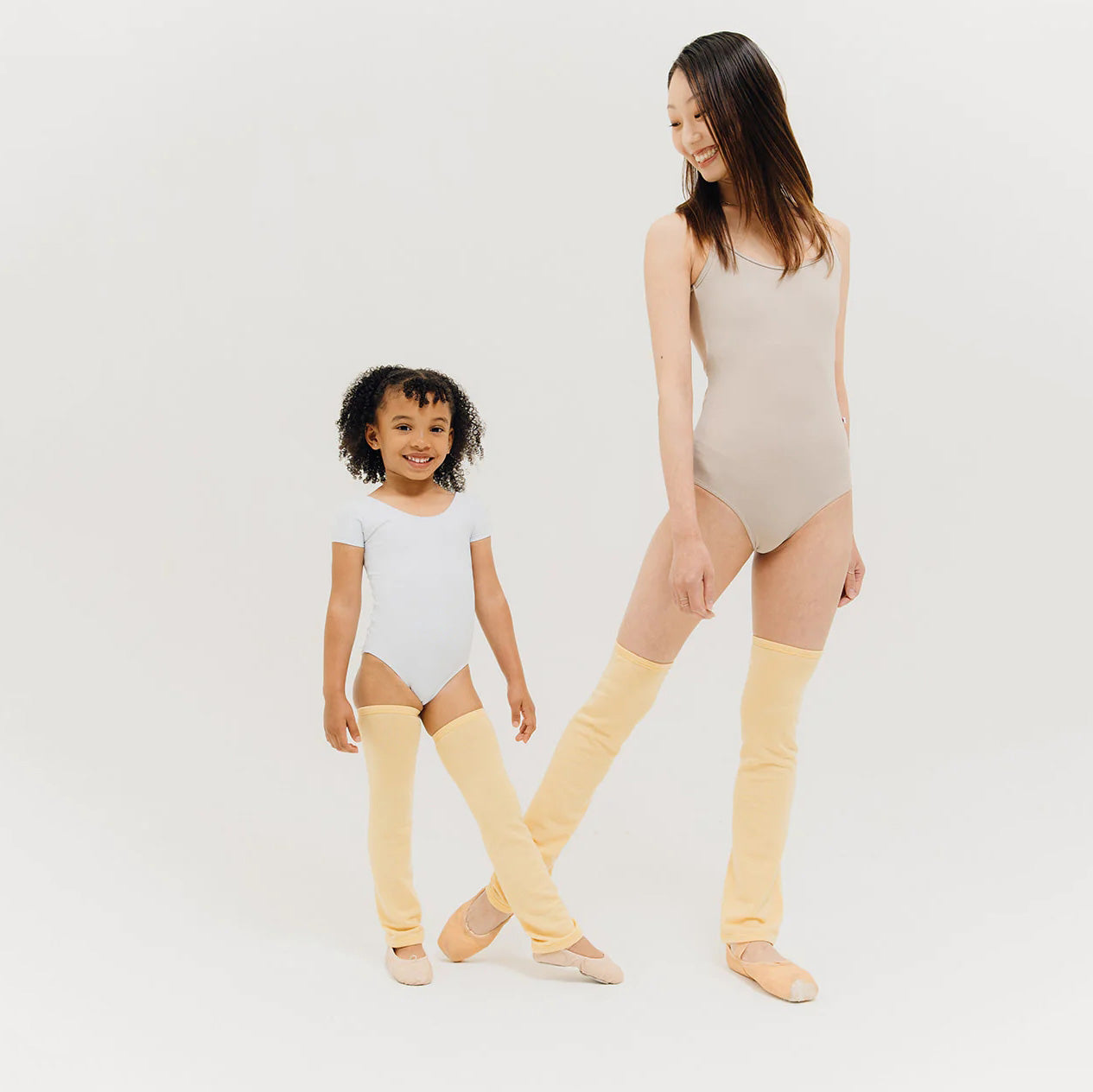 Boys & Girls Yellow Ballet Warm Up Socks