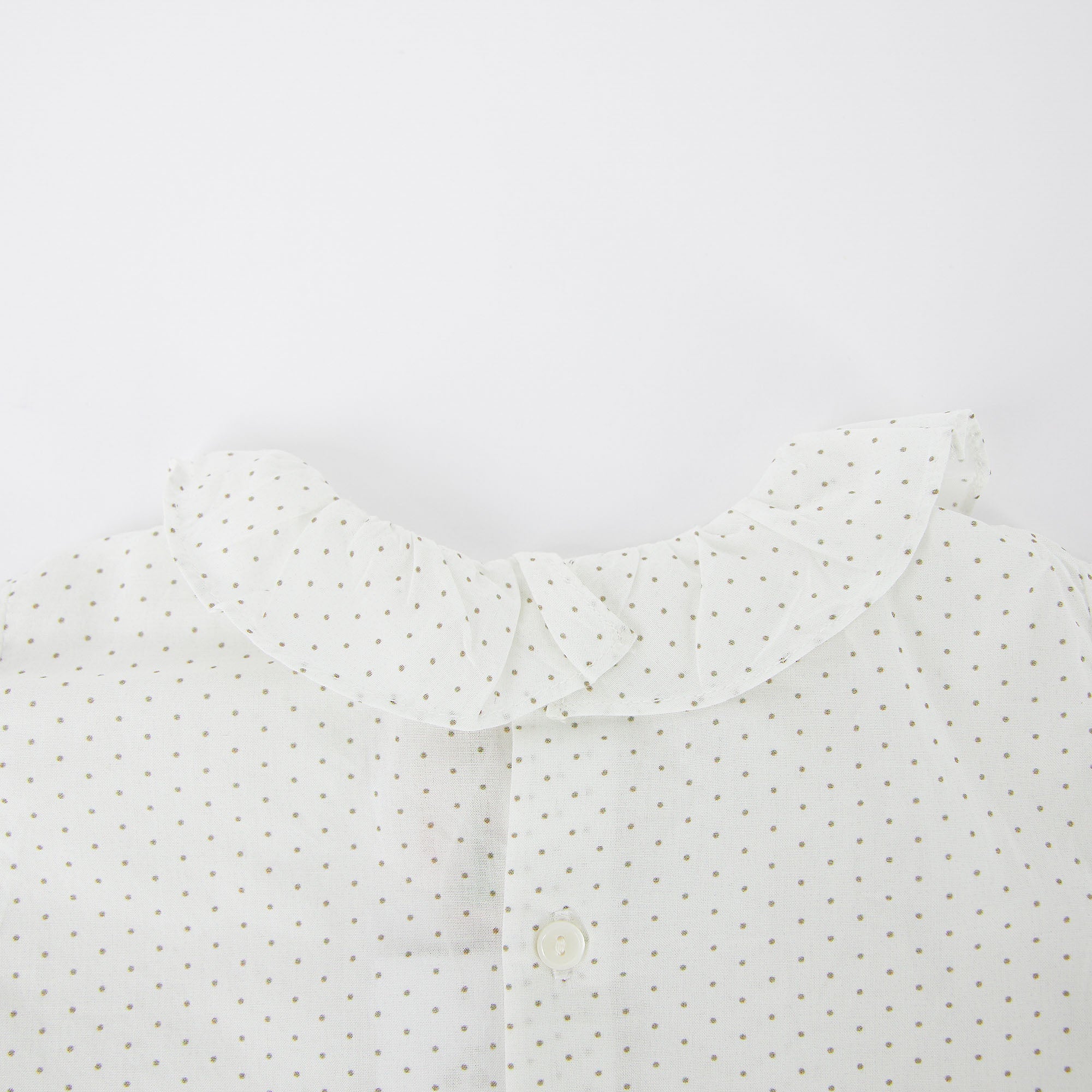 Baby Girls White Ruffled Cotton Top