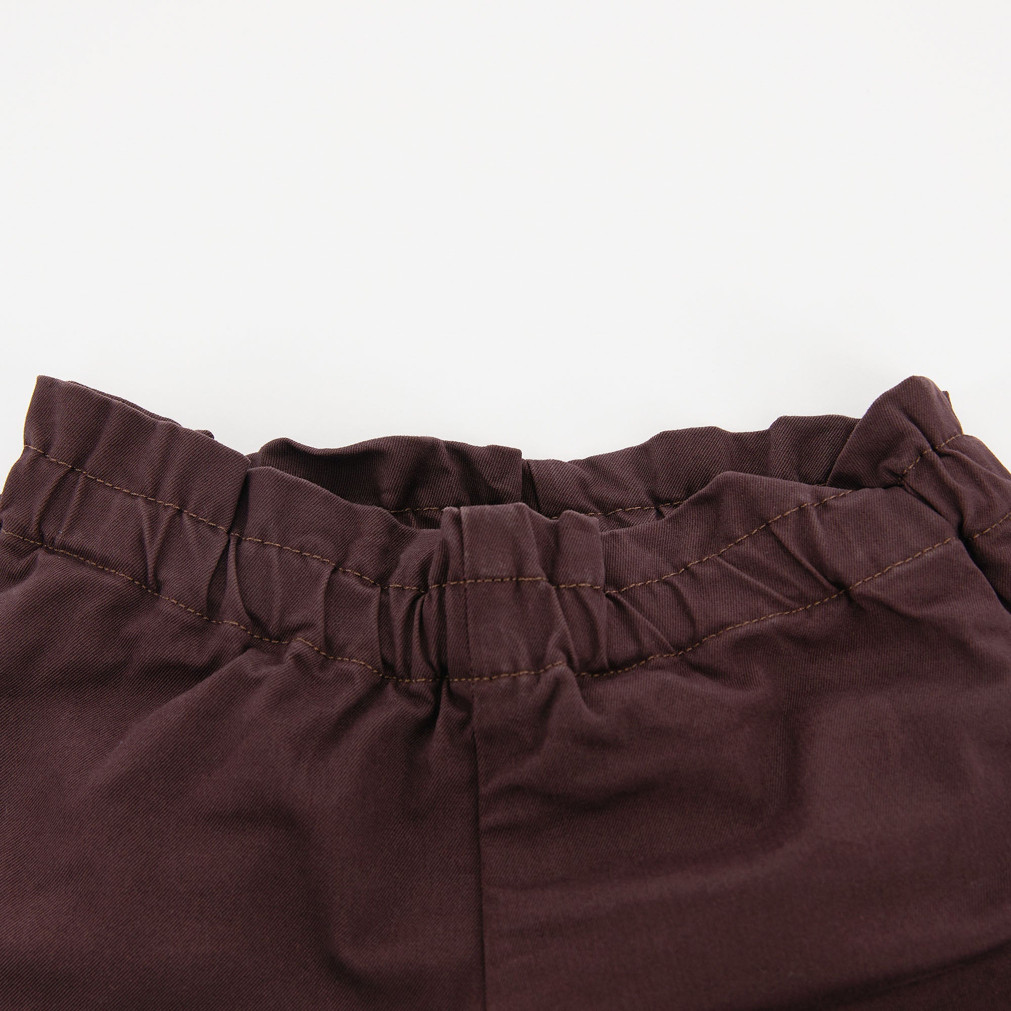 Girls Wine Red Cotton Shorts