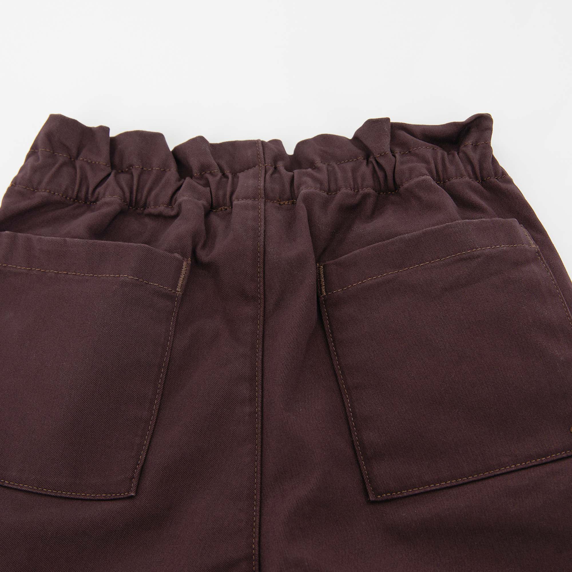 Girls Wine Red Cotton Trousers